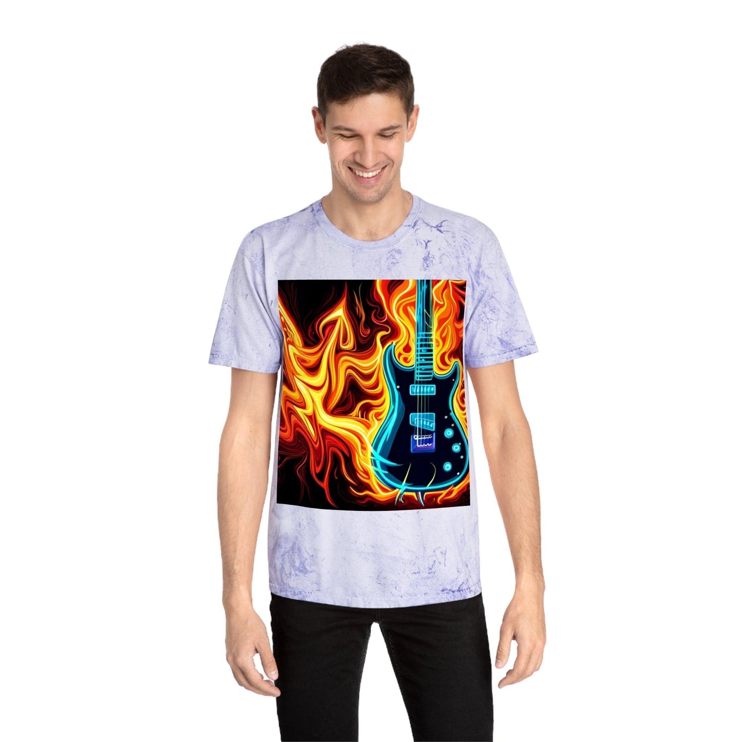 Flaming Axe Unisex Color Blast T-Shirt - Lizard Vigilante