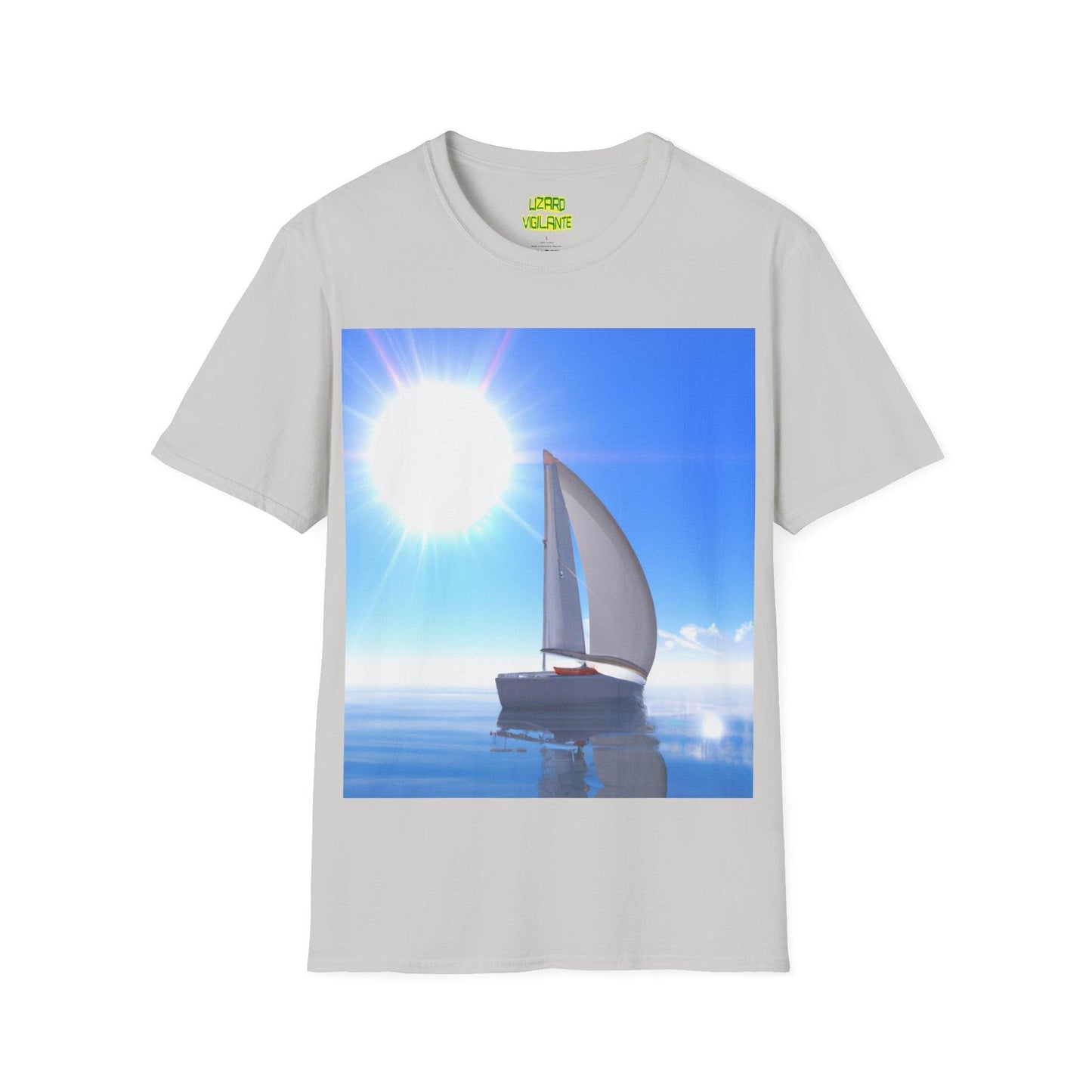 Sailing Boat Horiz Unisex Softstyle T-Shirt - Lizard Vigilante