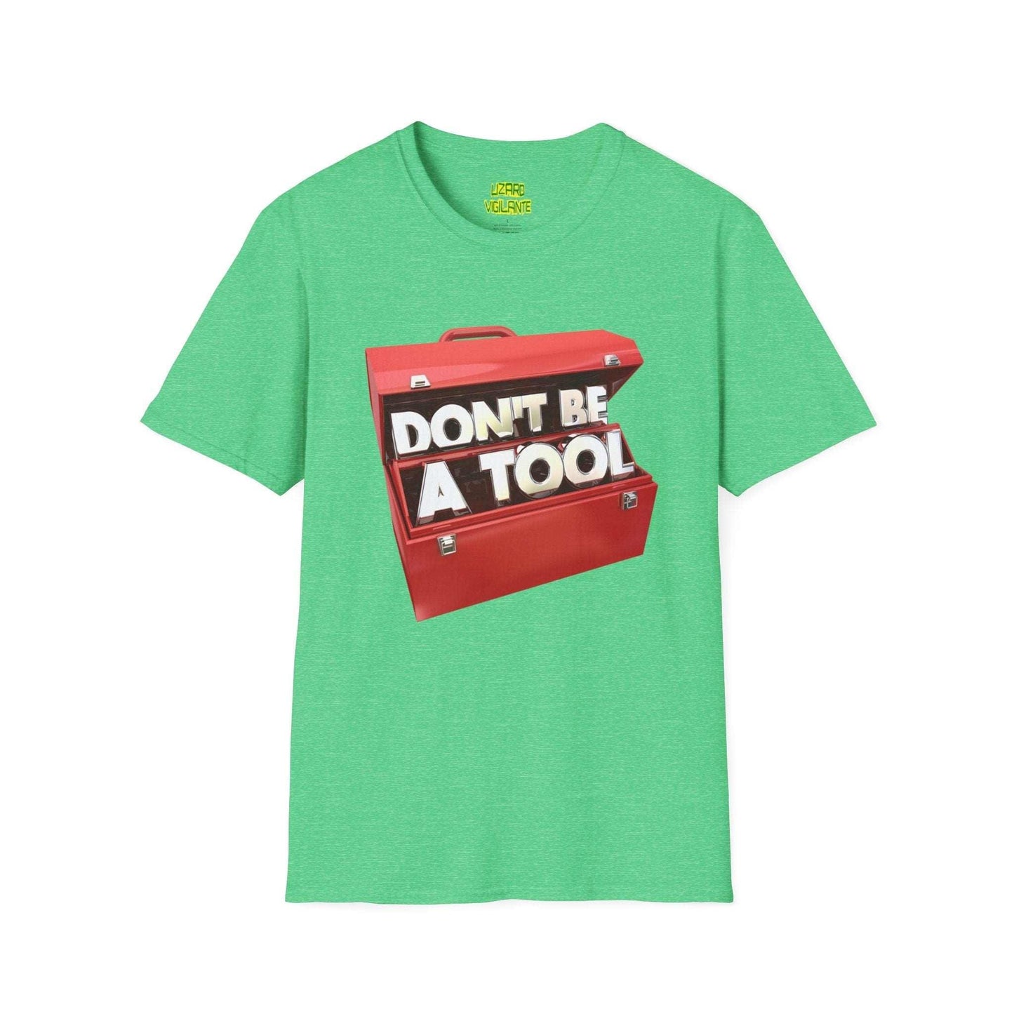 Don't Be A Tool" Red Toolbox Unisex Softstyle T-Shirt - Lizard Vigilante