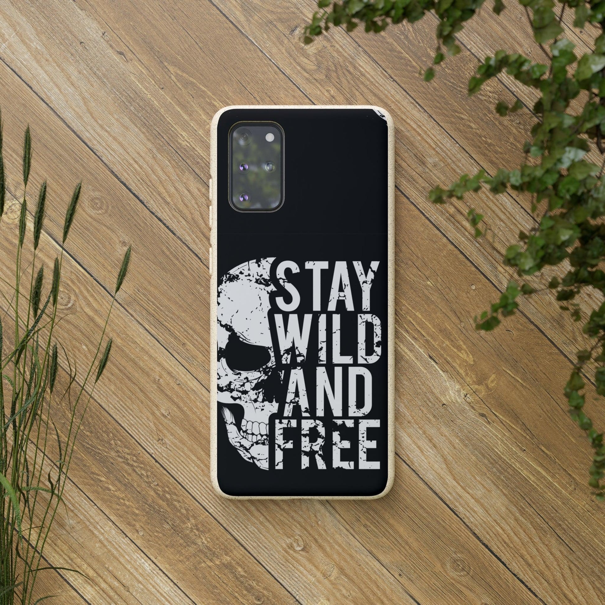 Stay Wild And Free Skull Biodegradable Cases - Lizard Vigilante