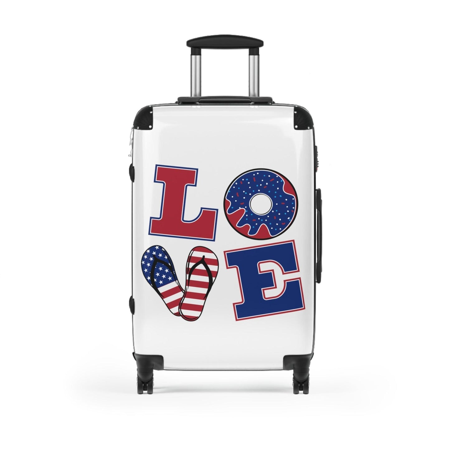 LOVE Suitcase in Red, White and Blue Summer Design - Lizard Vigilante