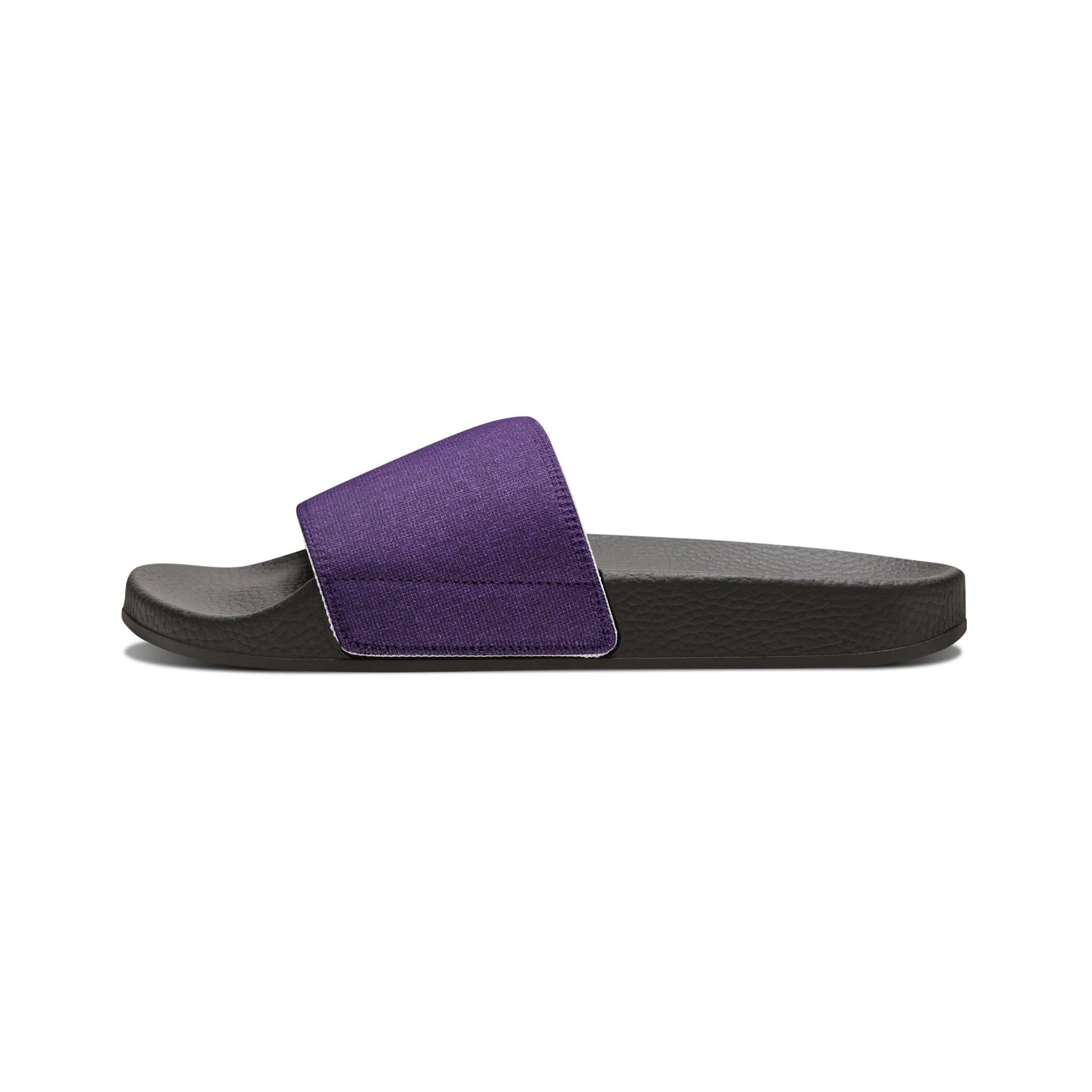 Faux Purple Silk Youth PU Slide Sandals - Lizard Vigilante