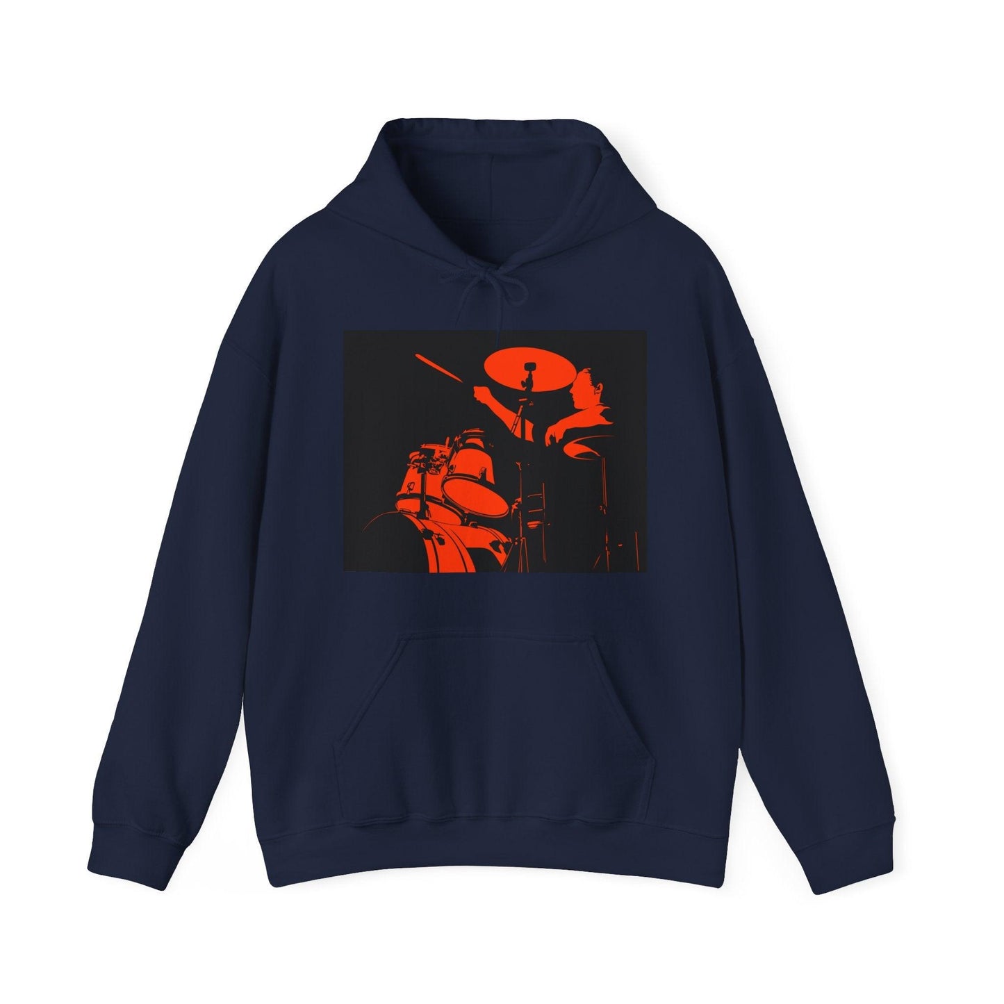 Red Black Drummer Unisex Heavy Blend™ Hooded Sweatshirt - Lizard Vigilante