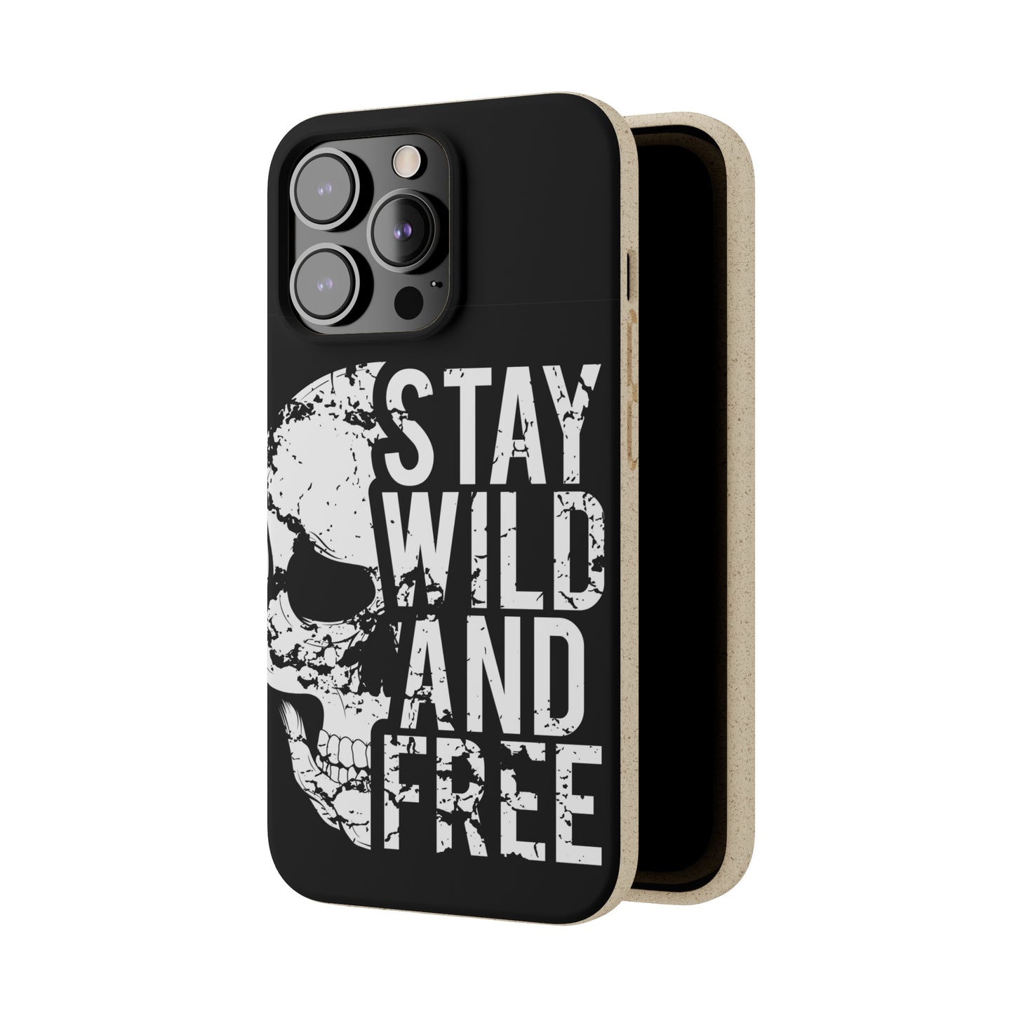 Stay Wild And Free Skull Biodegradable Cases - Lizard Vigilante