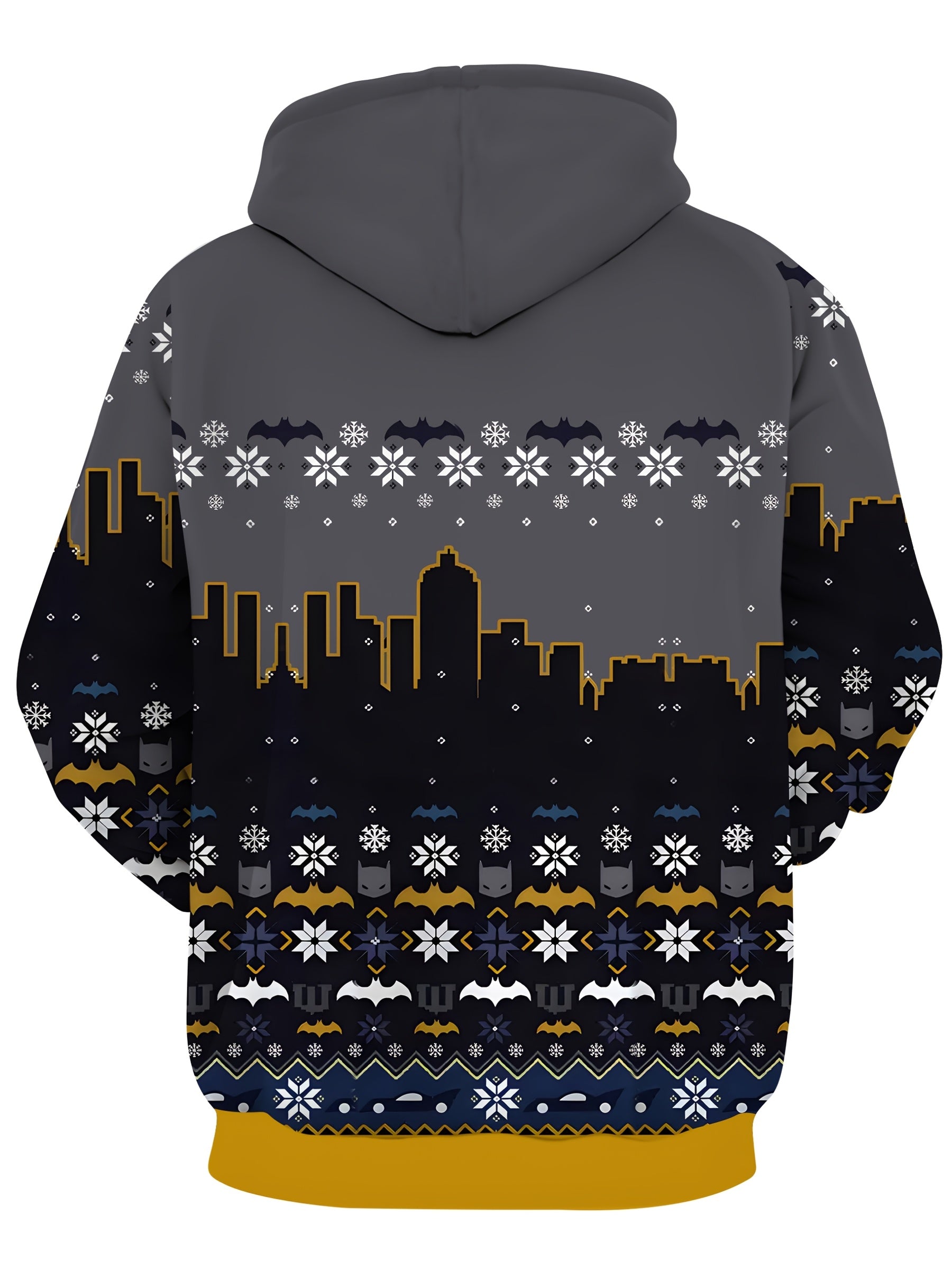 Men's Plus Size Casual Hoodie with 3D Christmas Print - Cozy Polyester Blend, Stretch Fabric, Machine Washable, PLUS SIZE - Premium hoodie from Lizard Vigilante - Just $38.88! Shop now at Lizard Vigilante