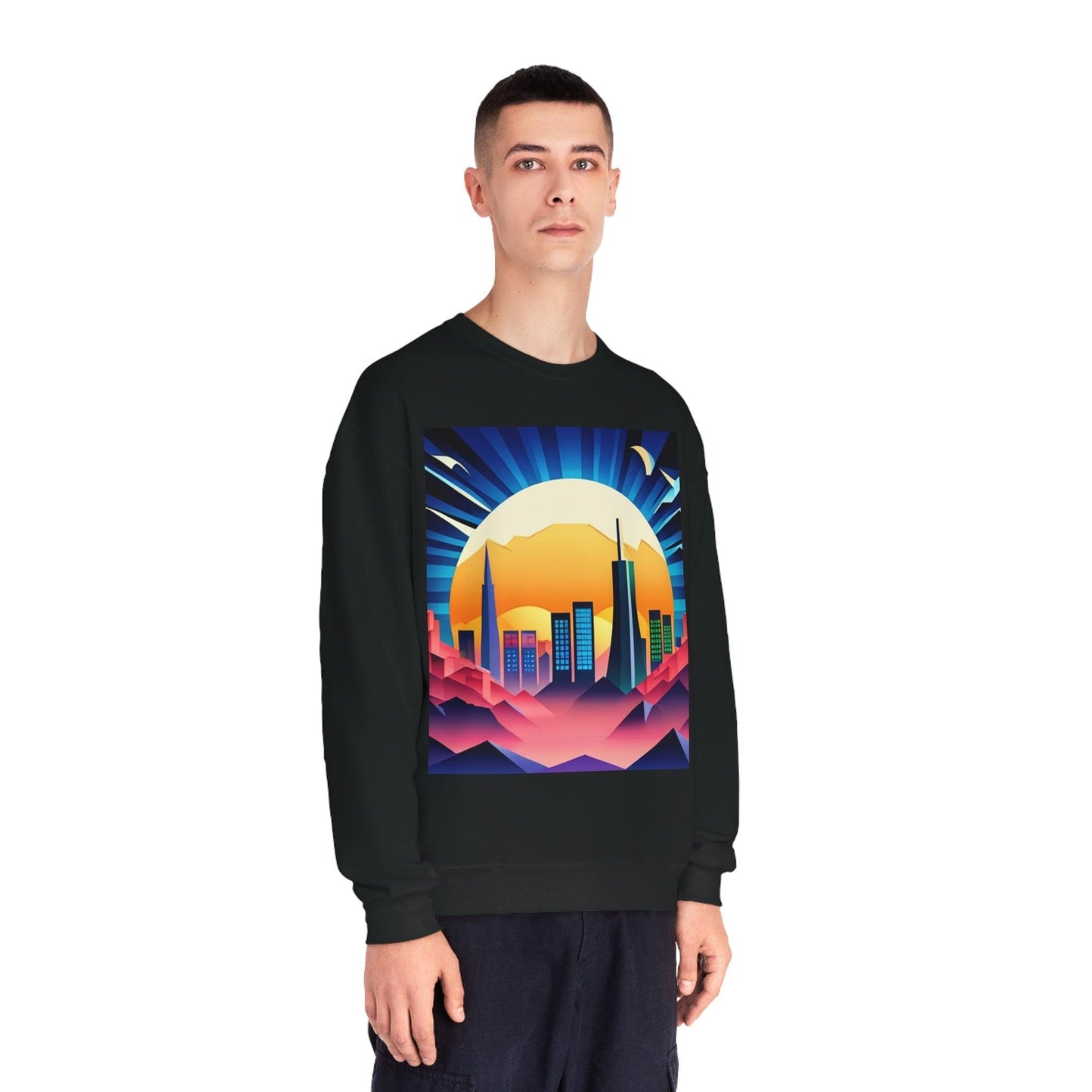 City of Futuris Unisex NuBlend® Crewneck Sweatshirt - Lizard Vigilante