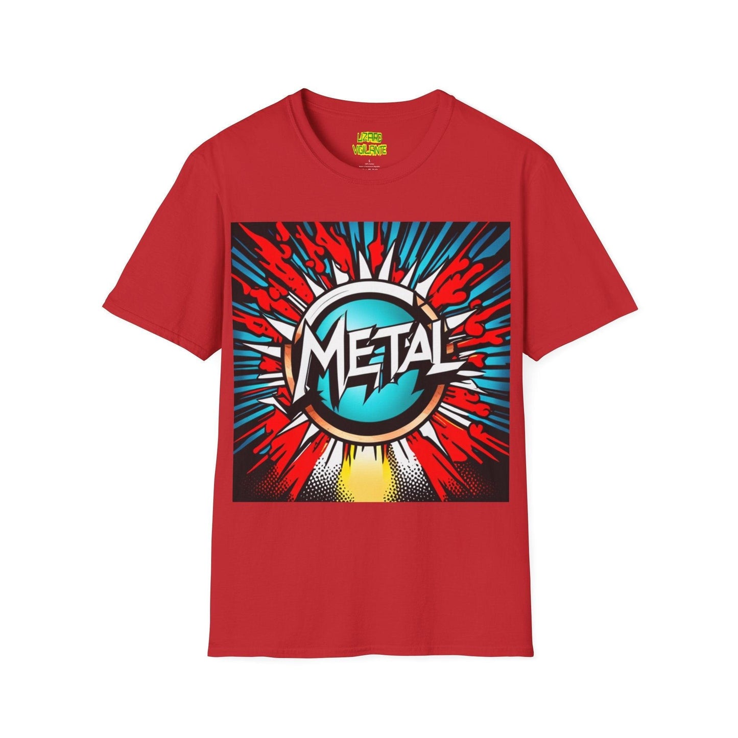 METAL Sun Logo Unisex Softstyle T-Shirt - Lizard Vigilante