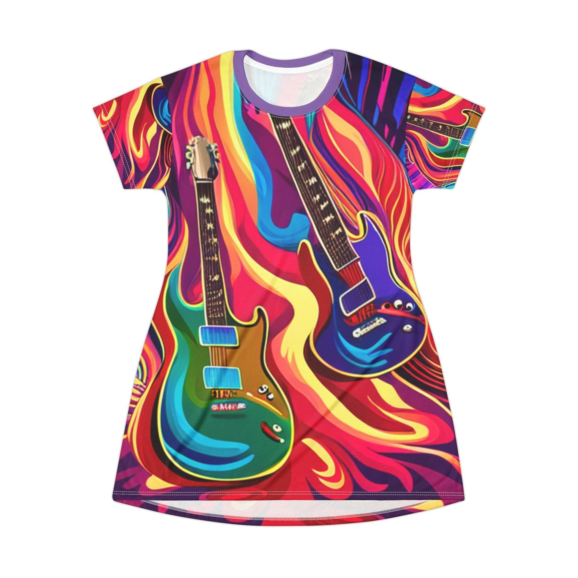 Psychedelic Things T-Shirt Dress - Lizard Vigilante