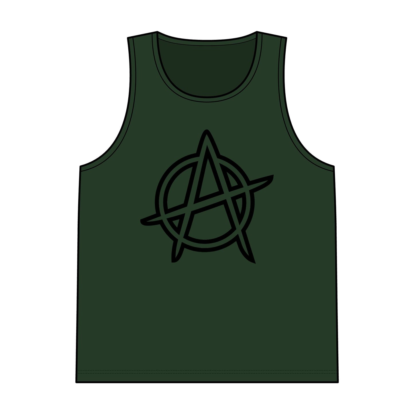 Anarchy Symbol Reversible Mesh Tank Top