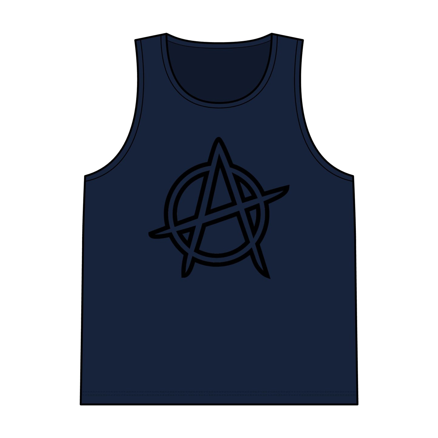 Anarchy Symbol Reversible Mesh Tank Top