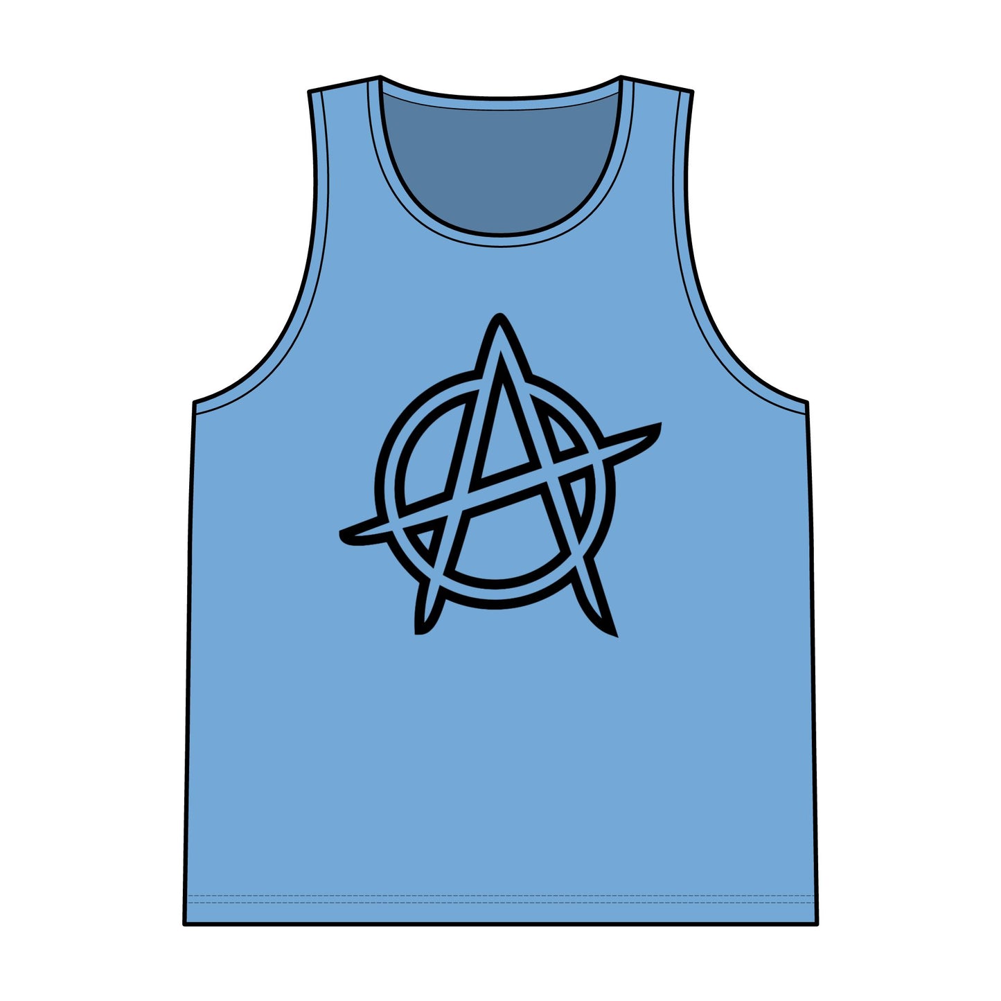 Anarchy Symbol Reversible Mesh Tank Top