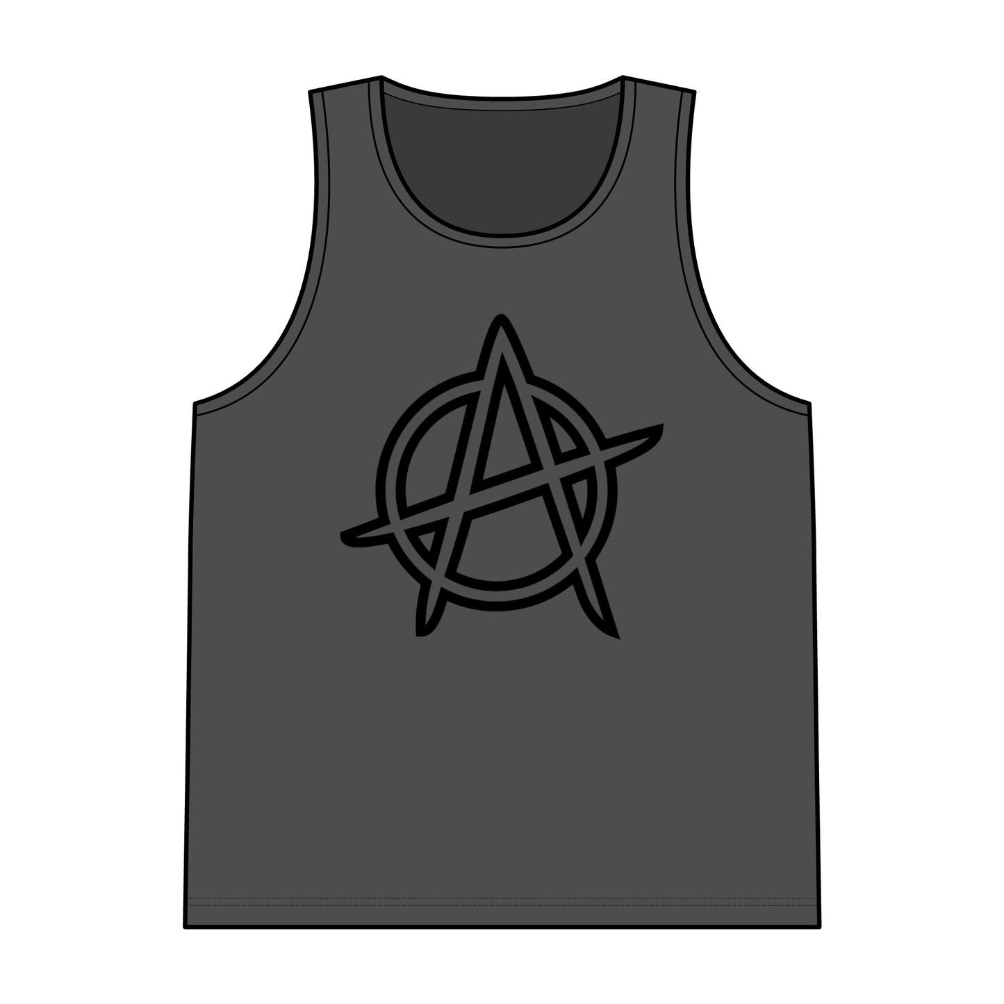 Anarchy Symbol Reversible Mesh Tank Top