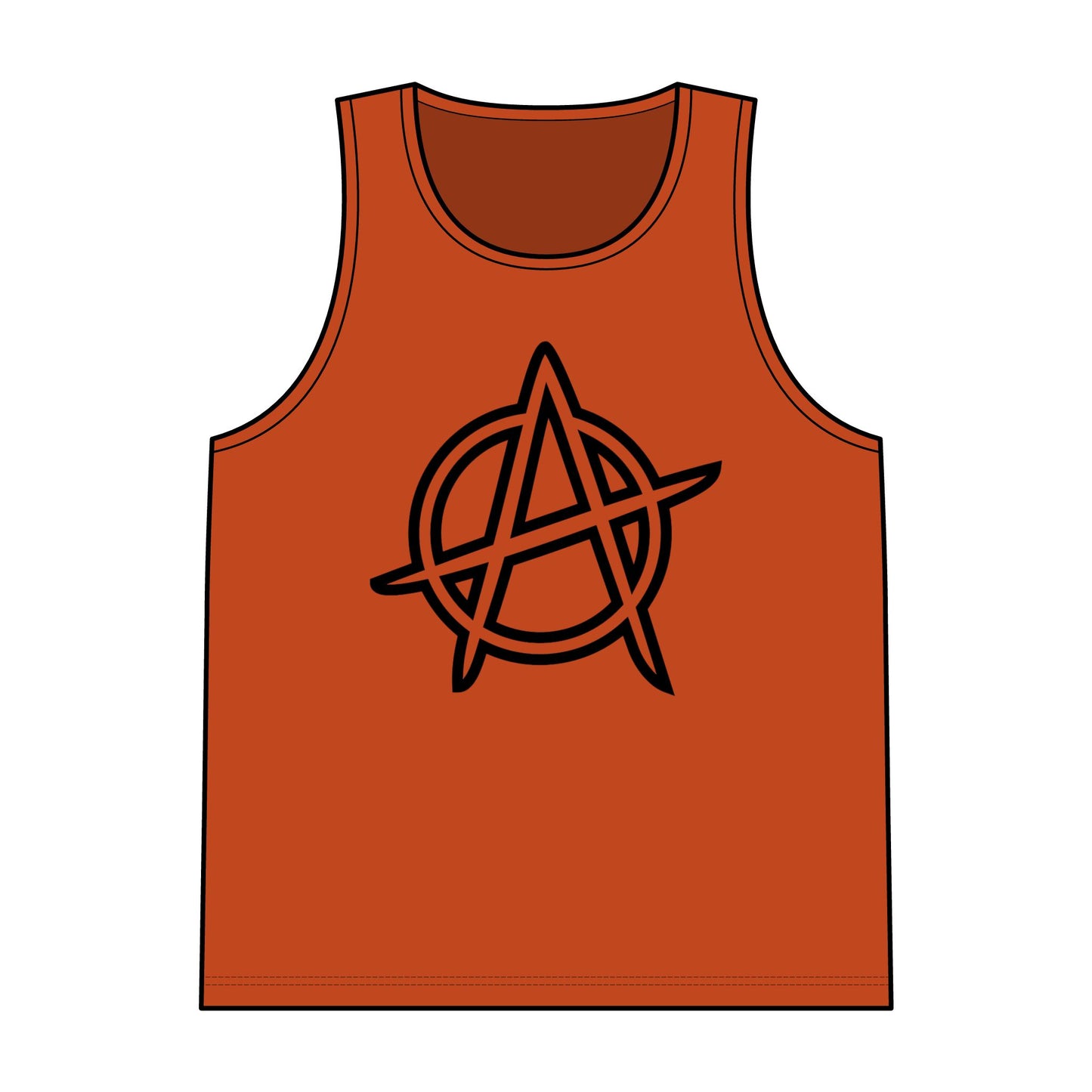 Anarchy Symbol Reversible Mesh Tank Top
