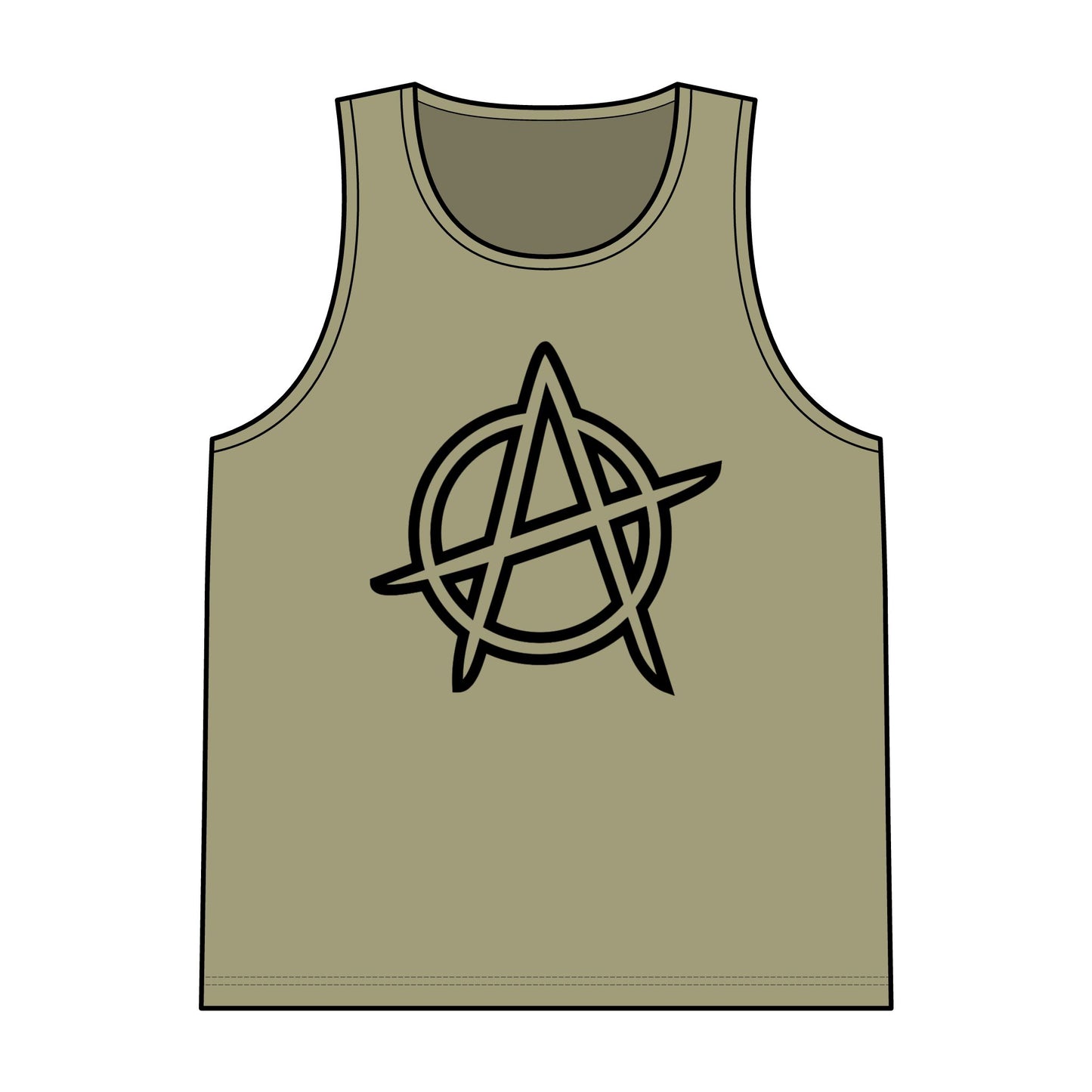 Anarchy Symbol Reversible Mesh Tank Top