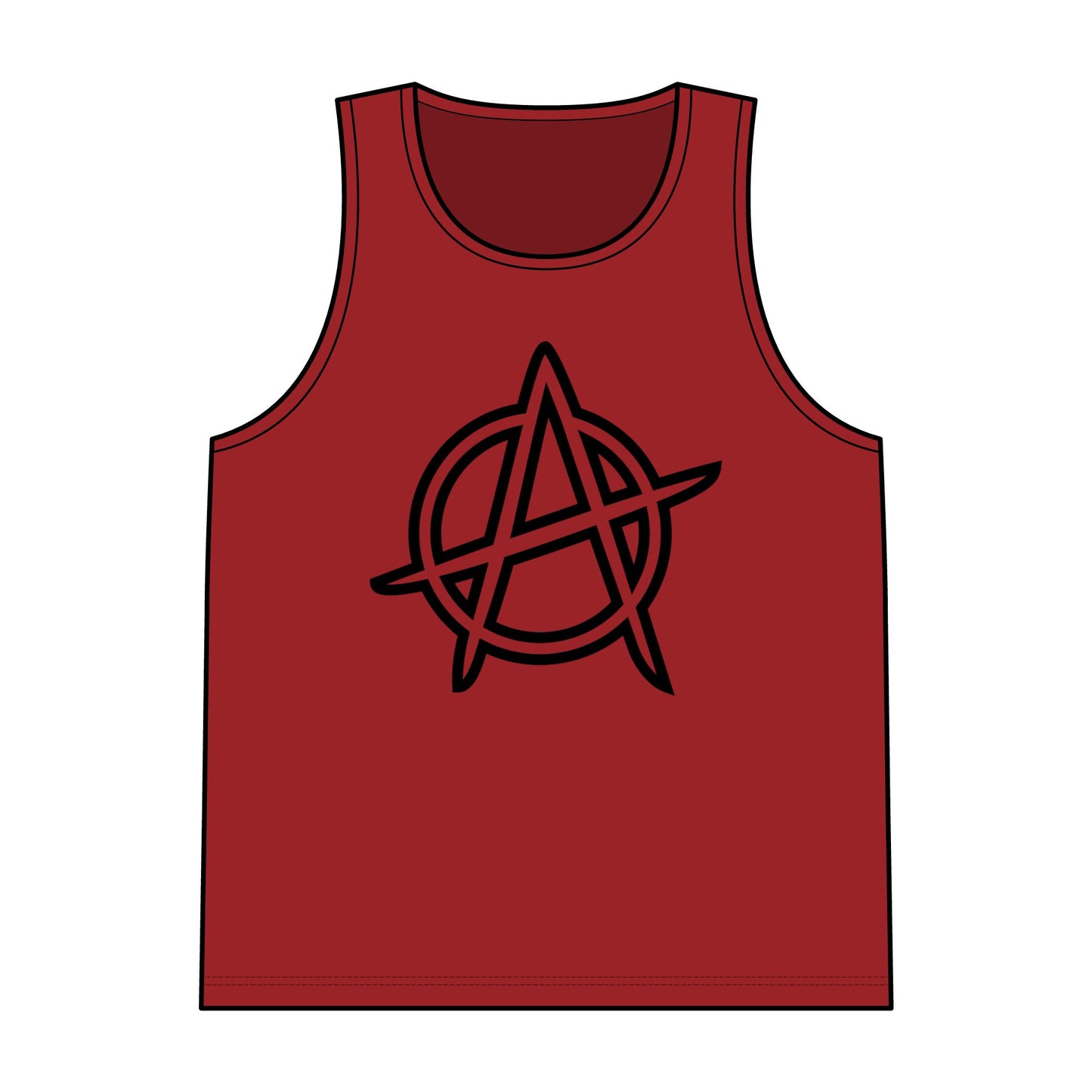 Anarchy Symbol Reversible Mesh Tank Top