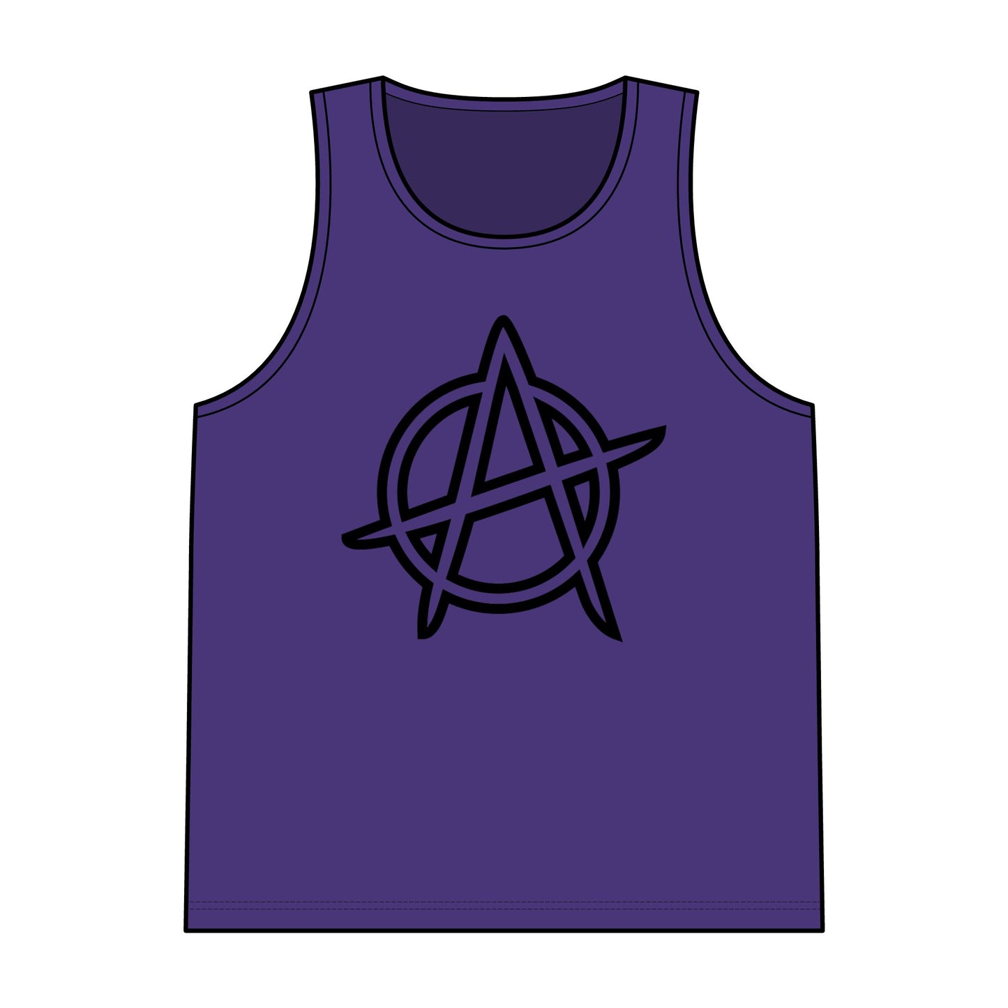 Anarchy Symbol Reversible Mesh Tank Top