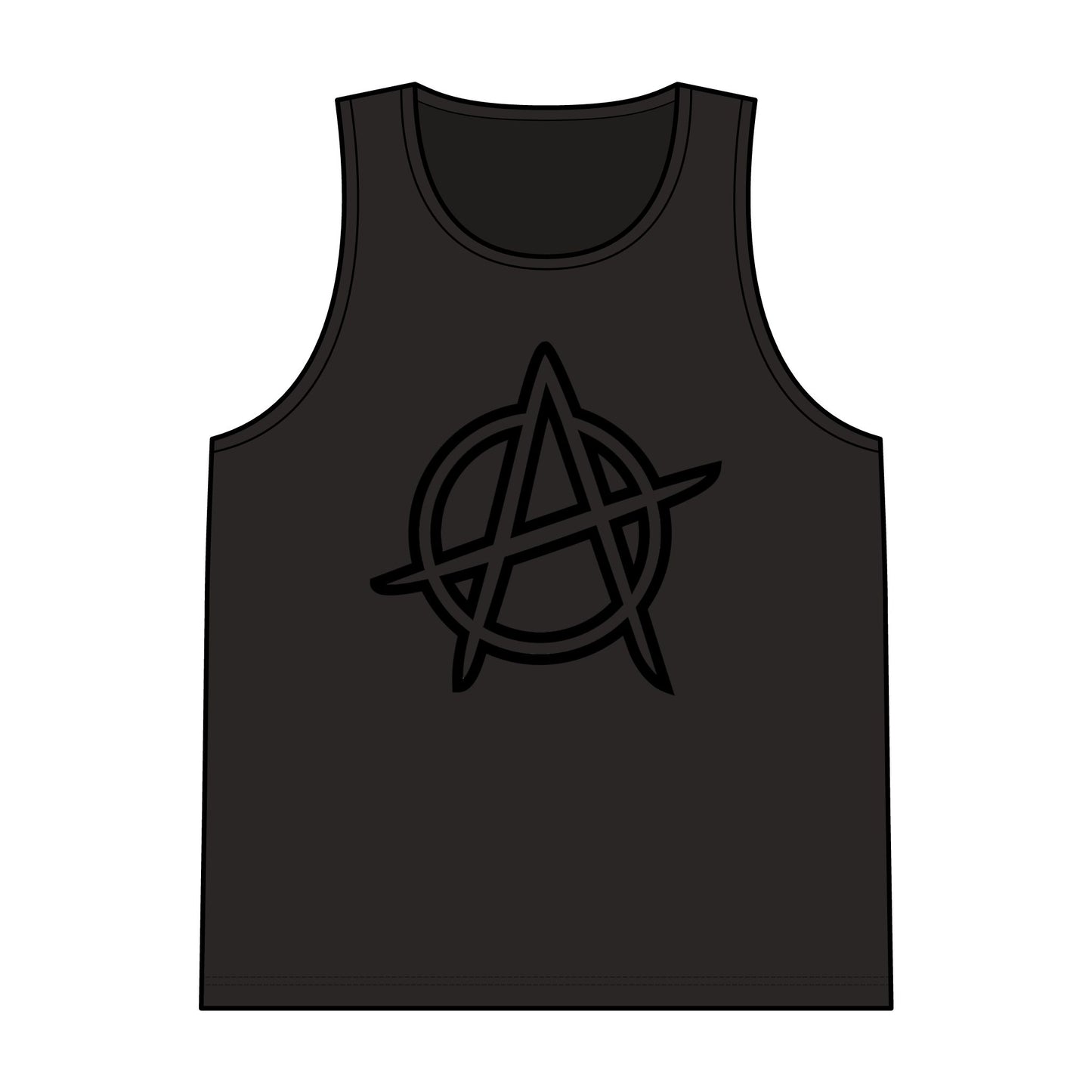 Anarchy Symbol Reversible Mesh Tank Top