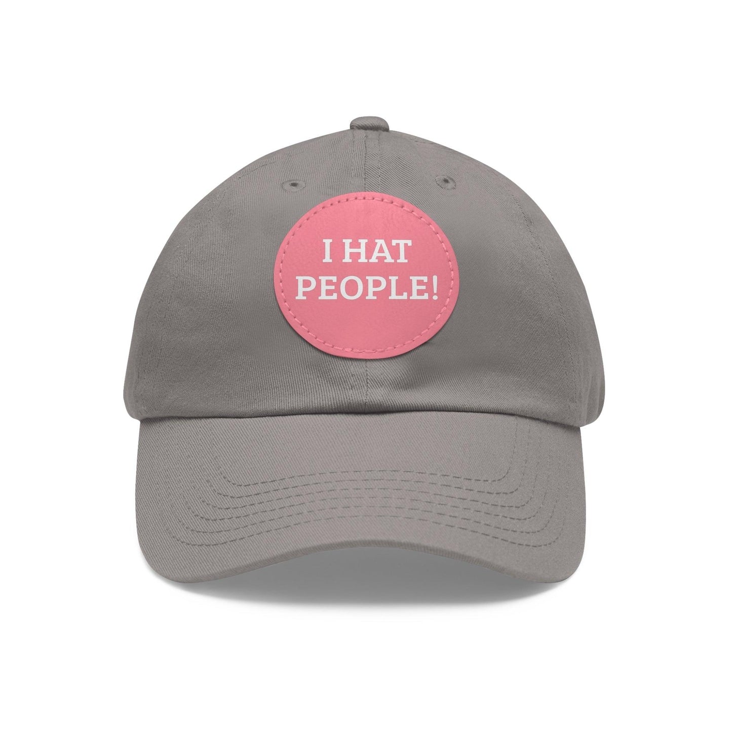 I HAT PEOPLE! Dad Hat with Leather Patch (Round) - Lizard Vigilante