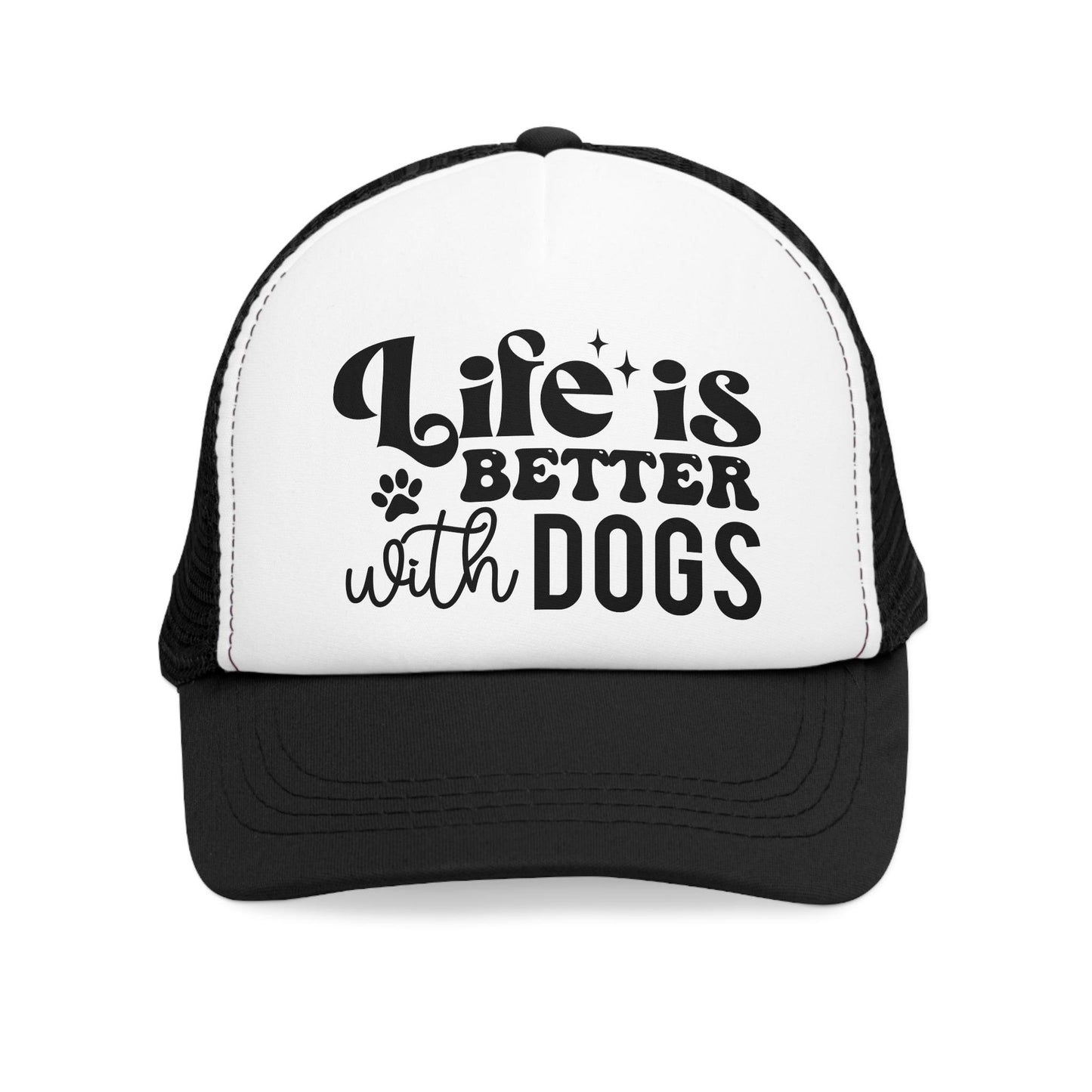 Life is Better With Dogs Mesh Cap Gift Pet Hat - Premium Hats from Printify - Just $25.69! Shop now at Lizard Vigilante