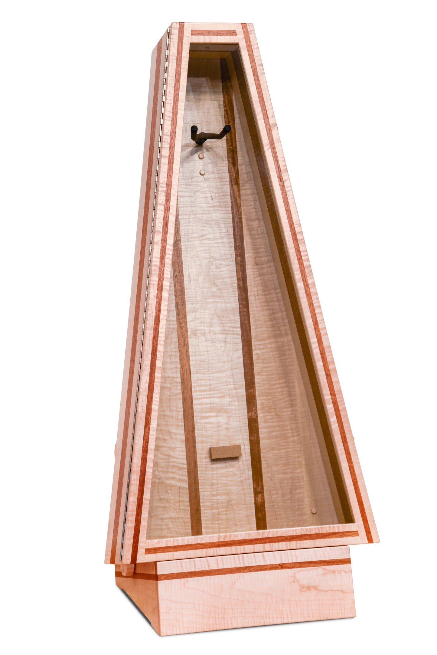 ClimaStand Triangle Humidor with Base - Flamed Maple with Mahogany