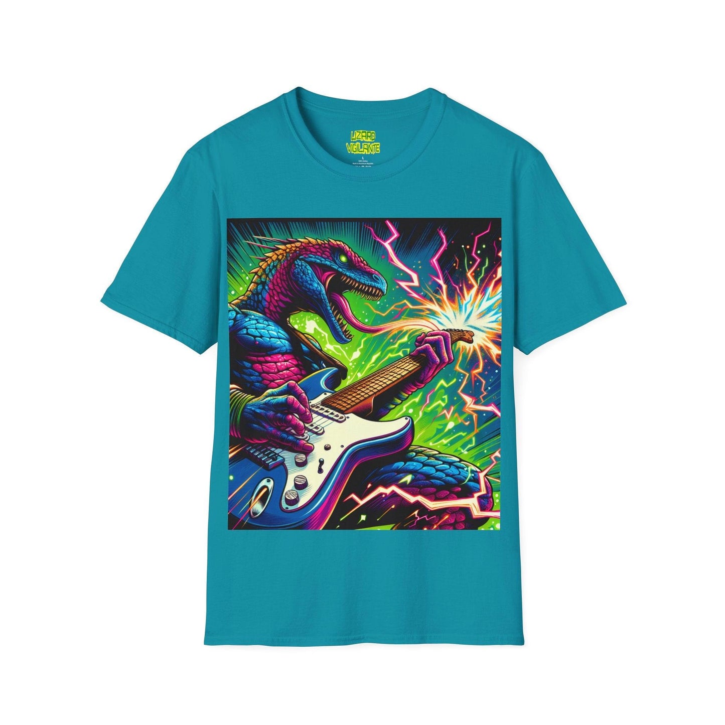 Lizard RockStar Unisex Softstyle T-Shirt - Premium T-Shirt from Printify - Just $24.71! Shop now at Lizard Vigilante