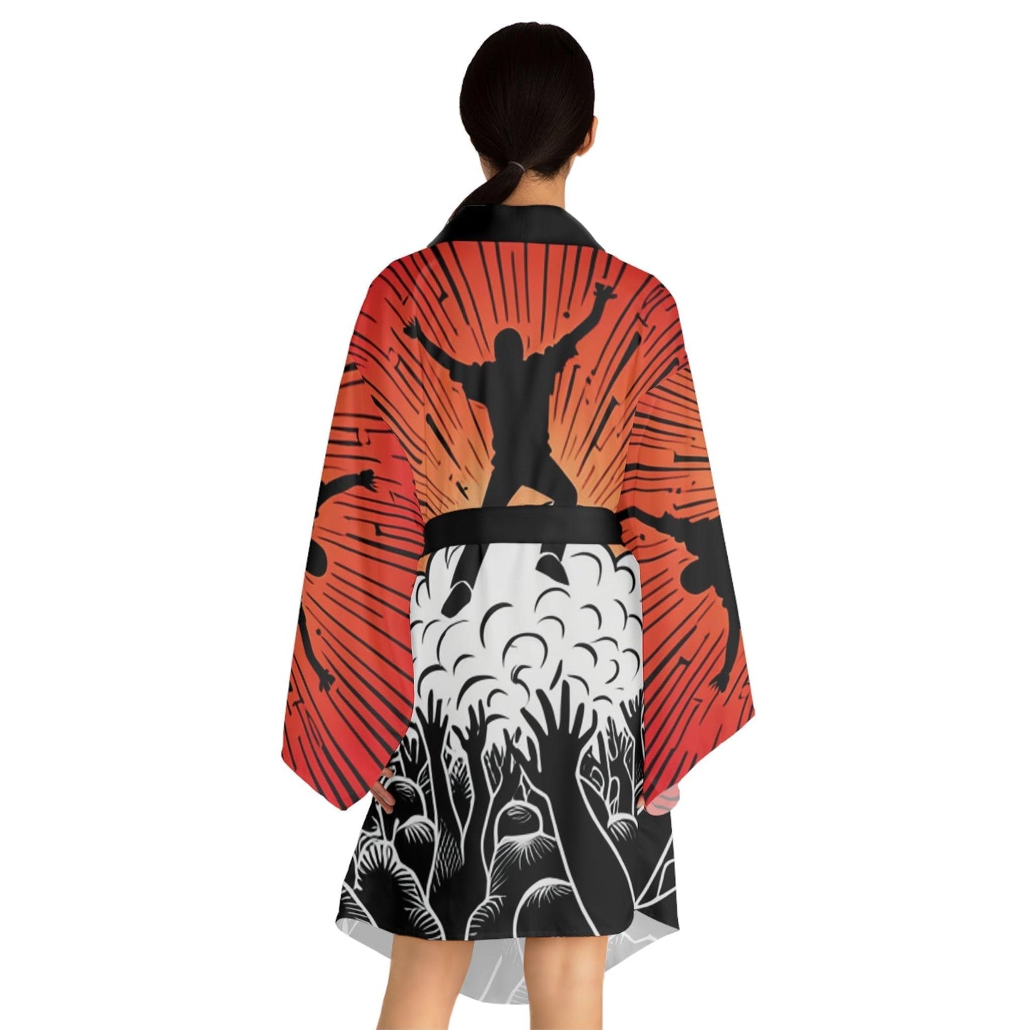 Metal Concert Long Sleeve Kimono Robe - Lizard Vigilante