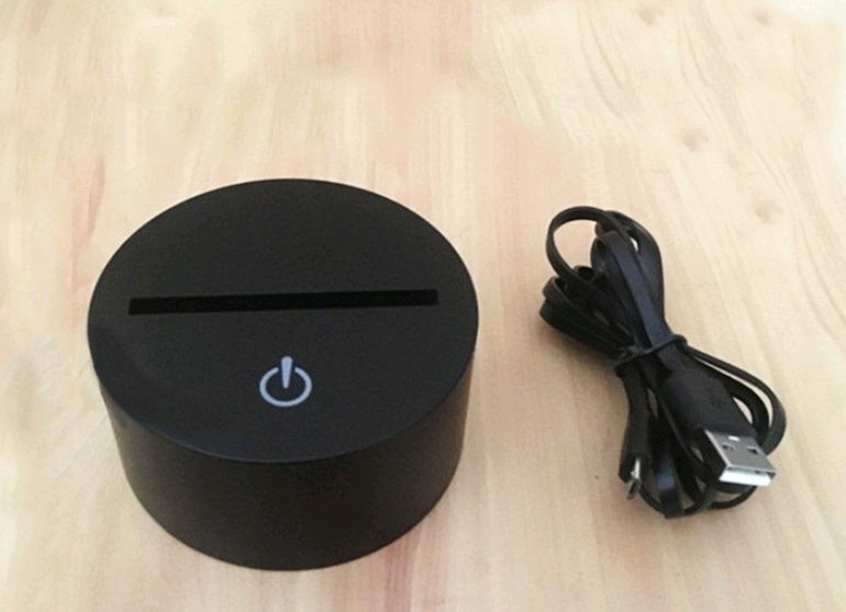 Horse head colorful 3D night light USB interface creative visual light touch art light