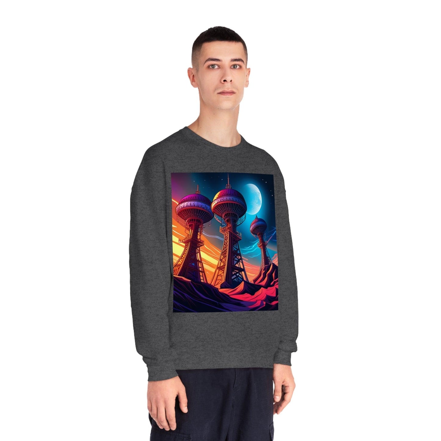 Interplanetary Communication Unisex NuBlend® Crewneck Sweatshirt - Lizard Vigilante