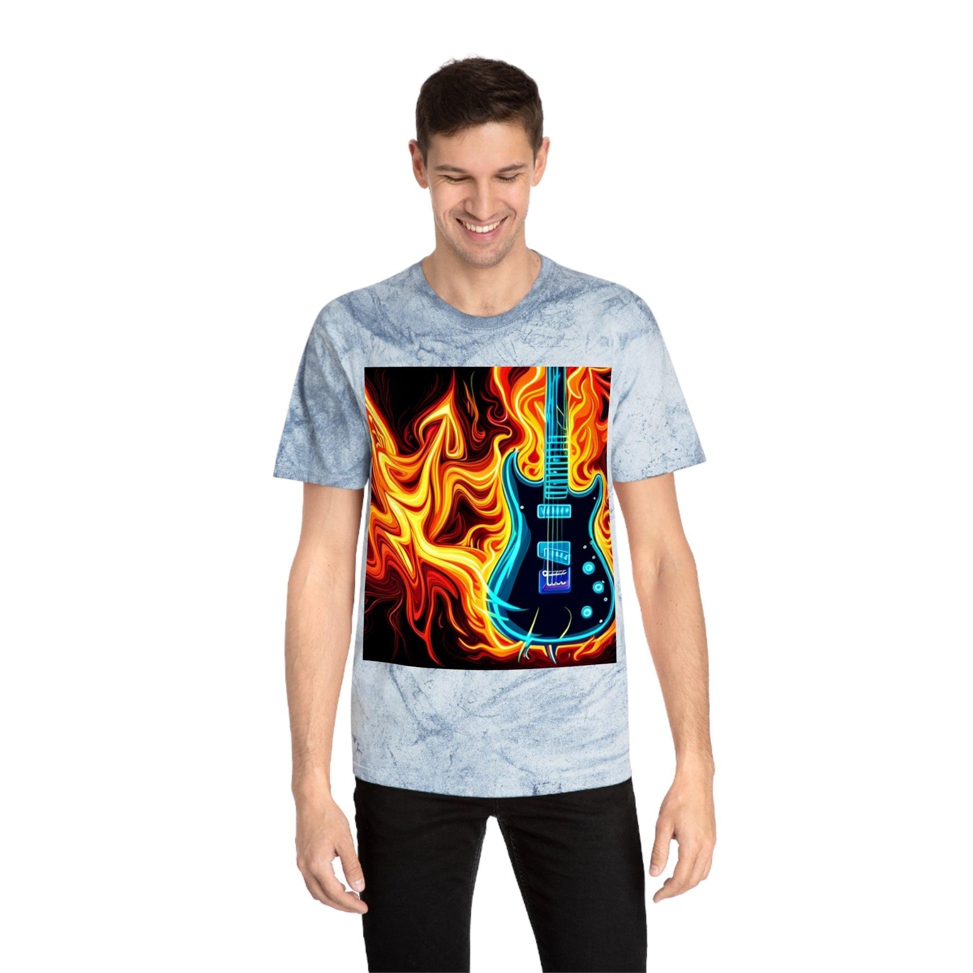 Flaming Axe Unisex Color Blast T-Shirt - Lizard Vigilante