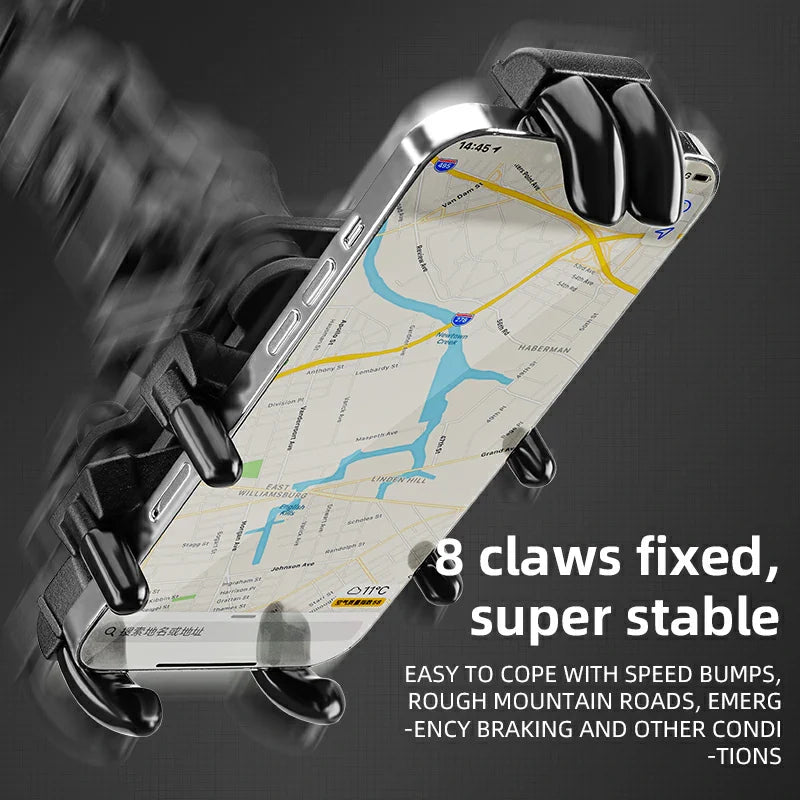 ROCKBROS Motorcycle ATV Adjustable Phone Holder with Vibration Dampener for 4.7-7.1" Phones