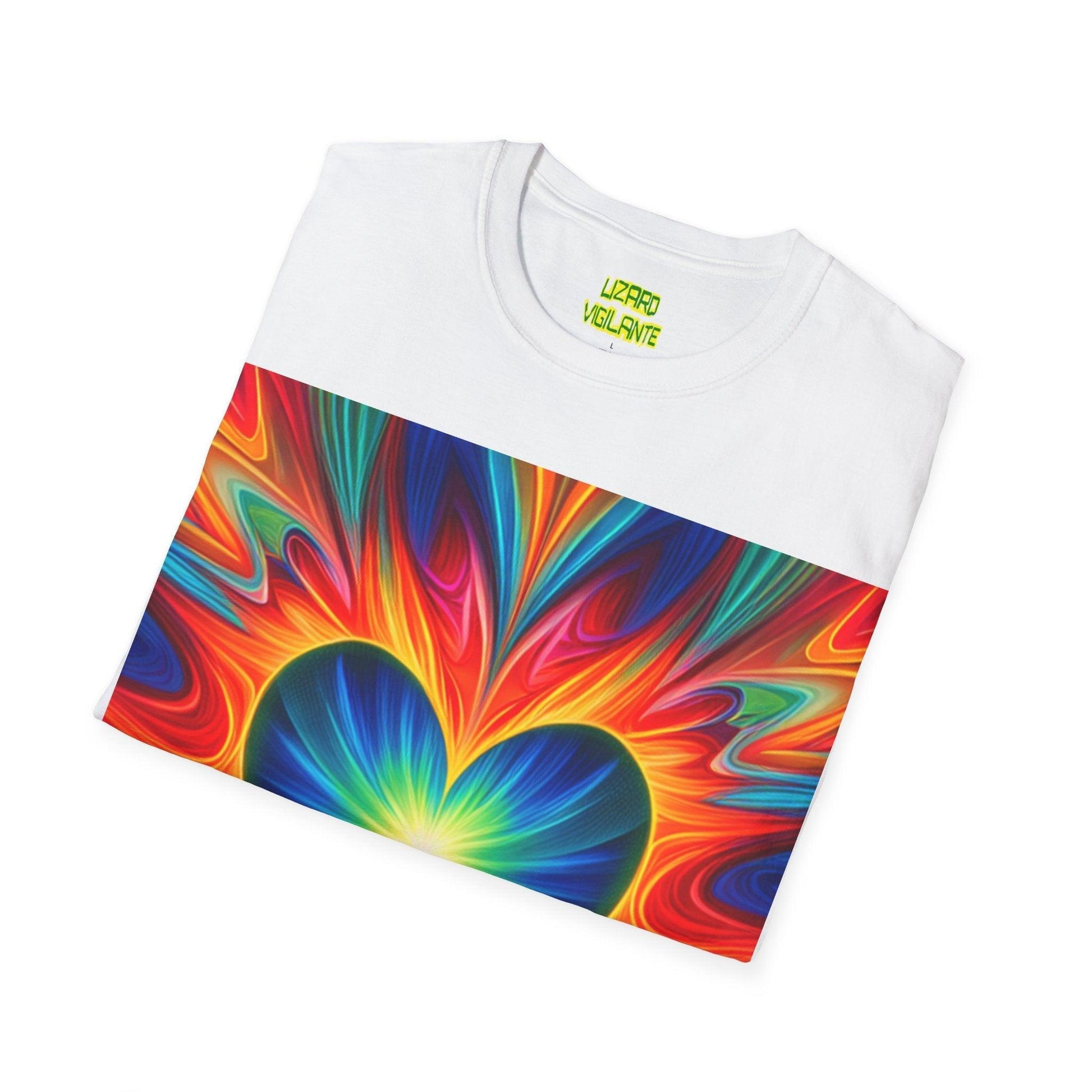 Psychedelic Heart Unisex Softstyle T-Shirt - Lizard Vigilante