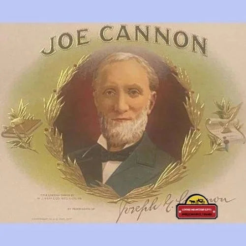 Rare Joe Cannon Antique Cigar Label Unveils Early 1900s Nostalgia