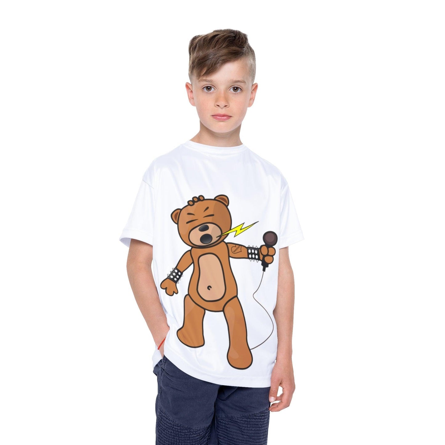 Teddy Bear Rocks Kids Sports Jersey - Lizard Vigilante