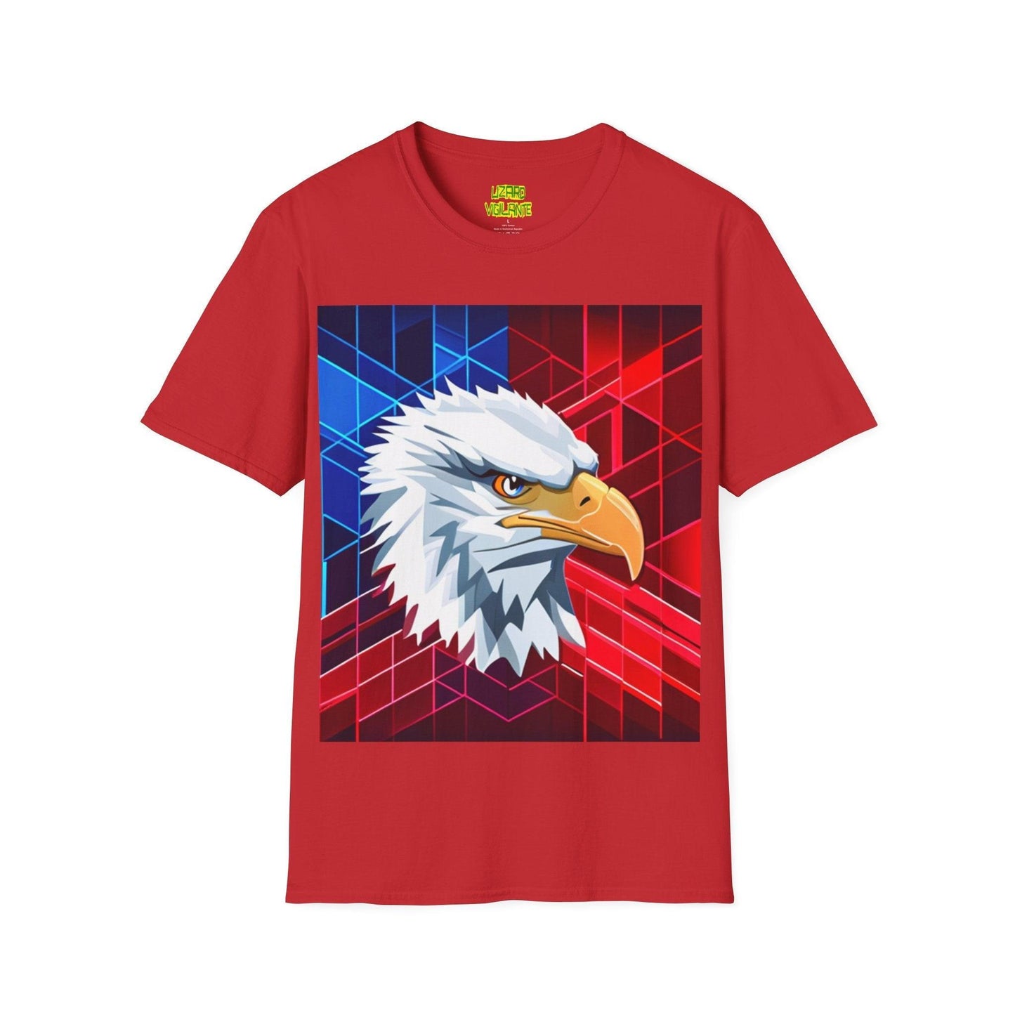 Geometric Eagle Bird Unisex Softstyle T-Shirt - Lizard Vigilante