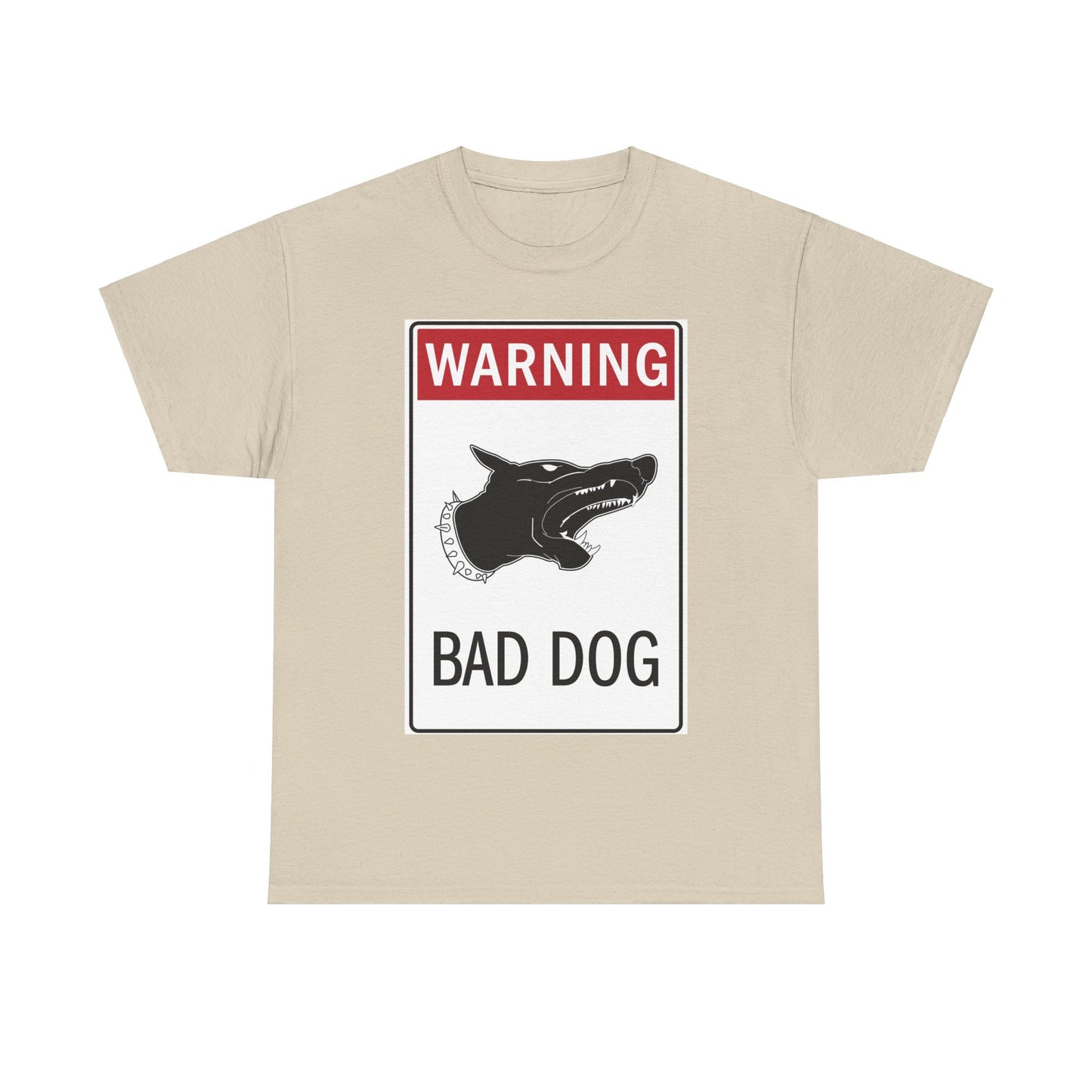 Warning Bad Dog Unisex Heavy Cotton Tee - Lizard Vigilante
