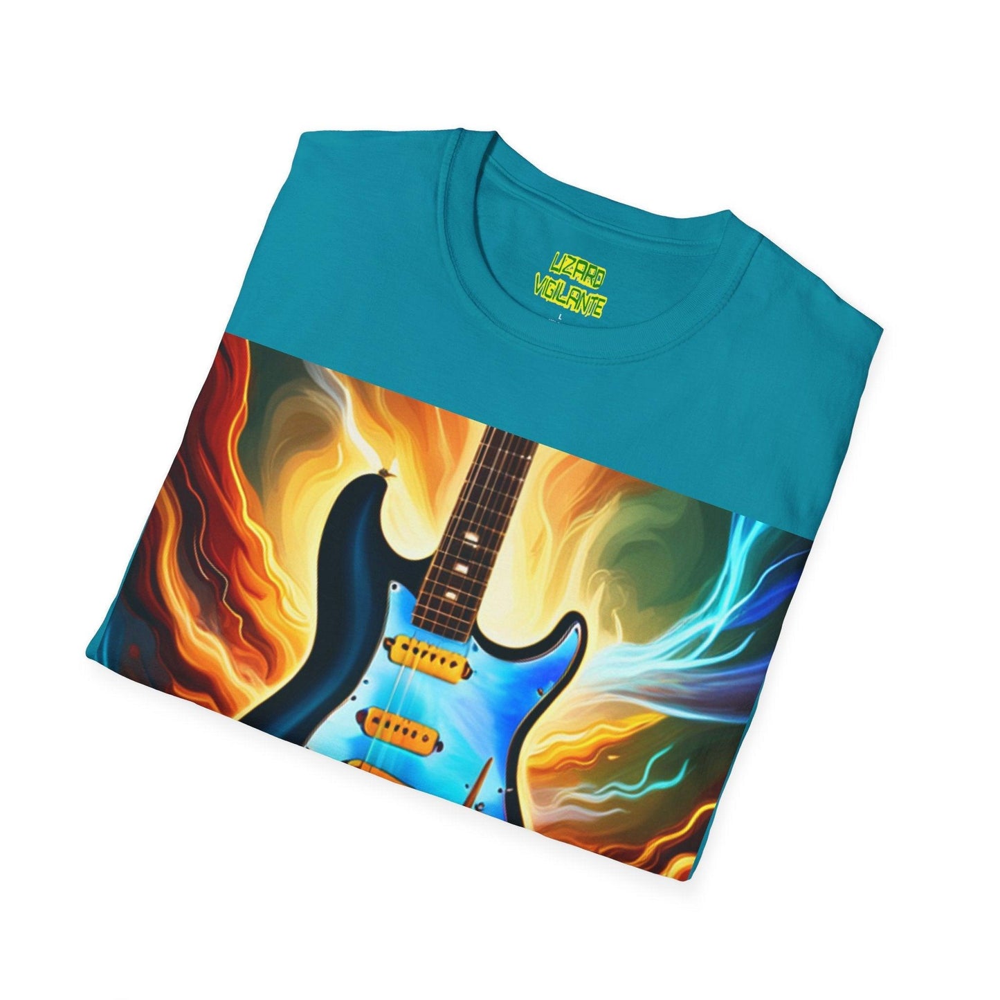 Electrical Guitar Unisex Softstyle T-Shirt - Lizard Vigilante