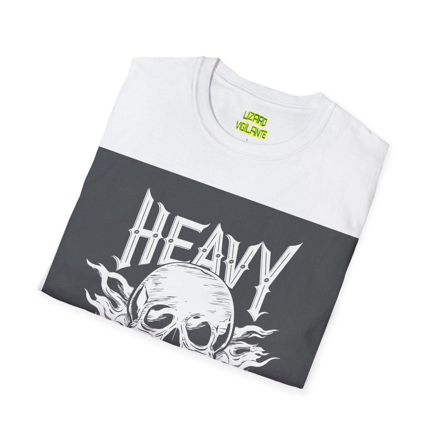 Heavy Metal Skull Unisex Softstyle T-Shirt - Lizard Vigilante