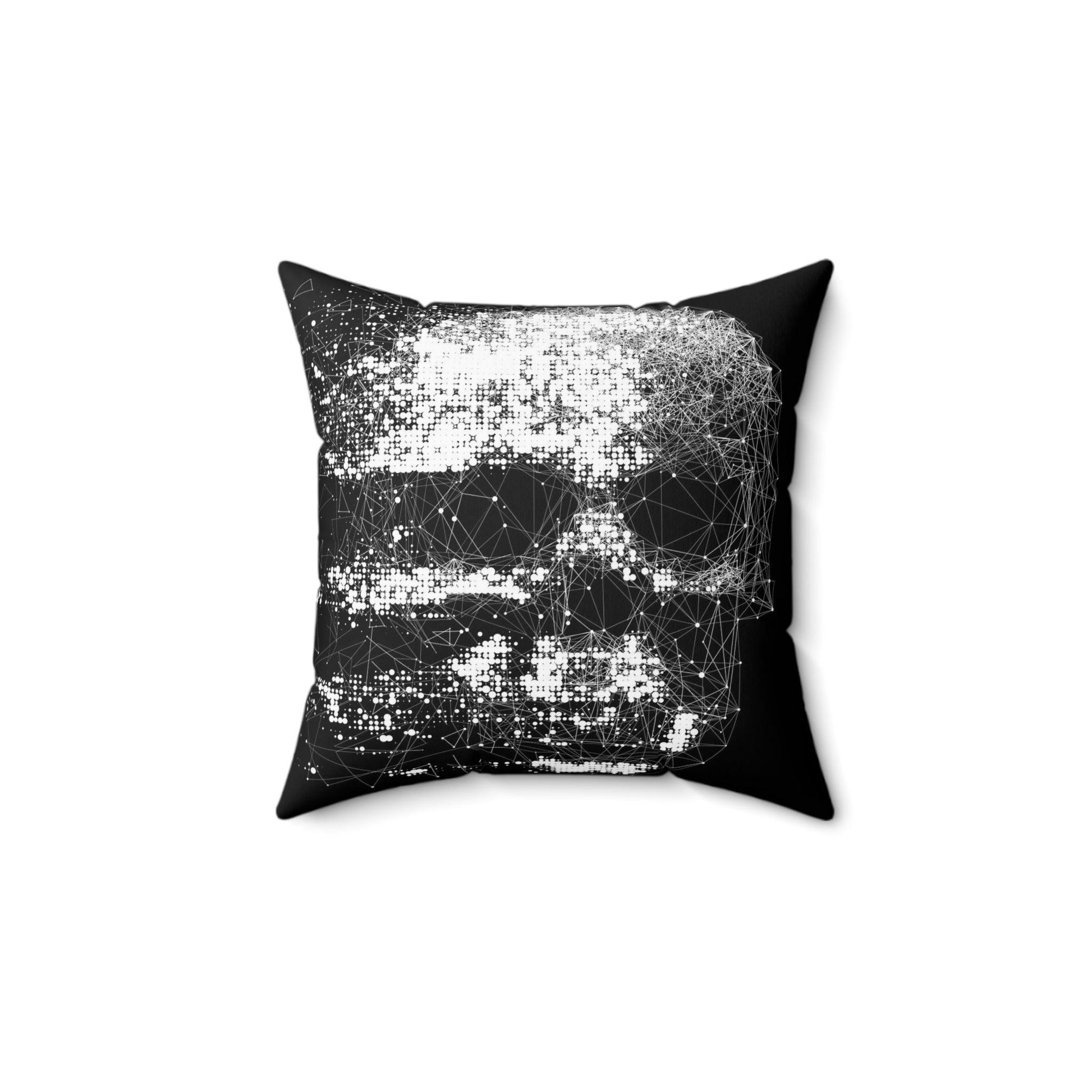 Skullvap Spun Polyester Square Pillow - Lizard Vigilante