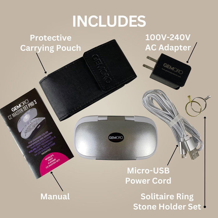 CZ Master Set Pro 2 1.00CT Stone Set (With Organizing Case) by GEMORO