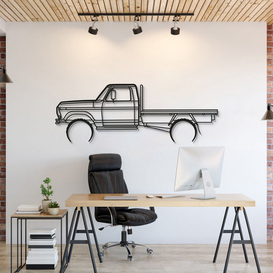 1977 F100 Tray Back Metal Car Wall Art - MT0175