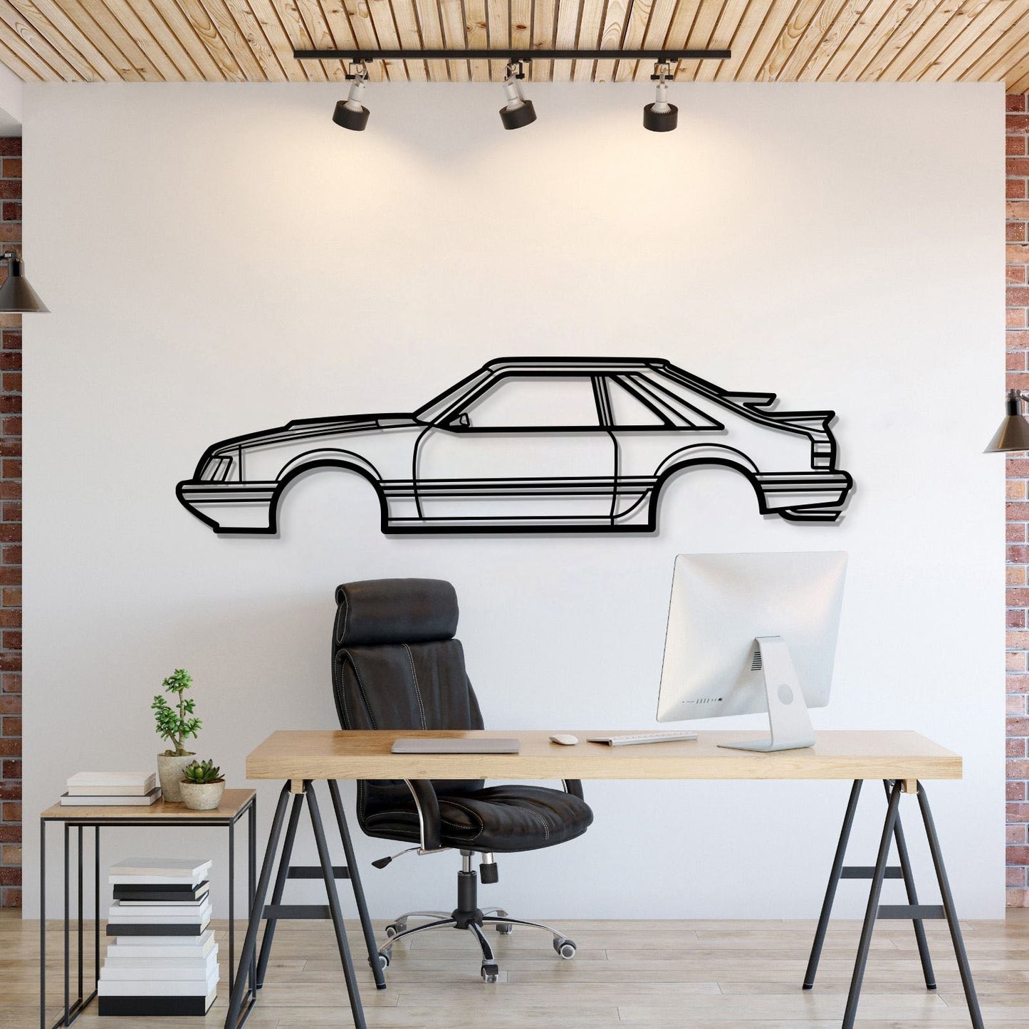1986 Mustang SVO Metal Car Wall Art - MT0207