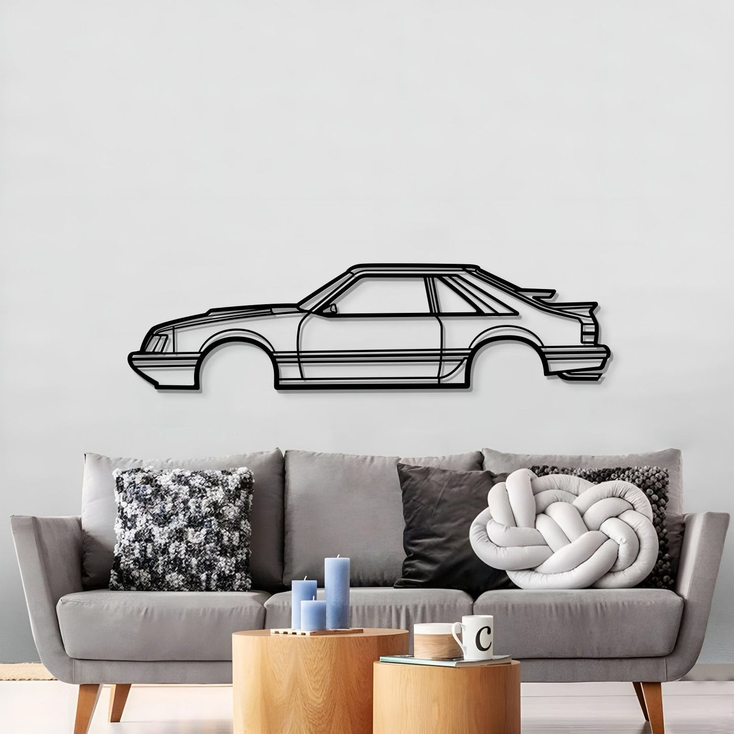 1986 Mustang SVO Metal Car Wall Art - MT0207