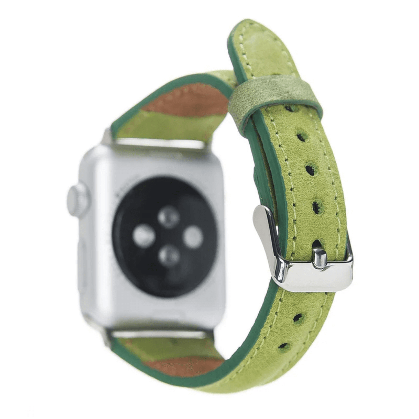 Classic Lime Green Leather Apple Watch Band - Dallas