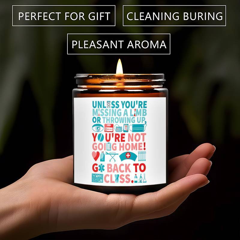 1pc Lavender Scented Candle Gift Idea, School Nurse Gifts, School Nurse Supplies, School Nurse Office Decorations Decors, School Nurse Appreciation Gifts, Gift For Women Men School Nurse, Gift Daily Funny Unique Meaningful It