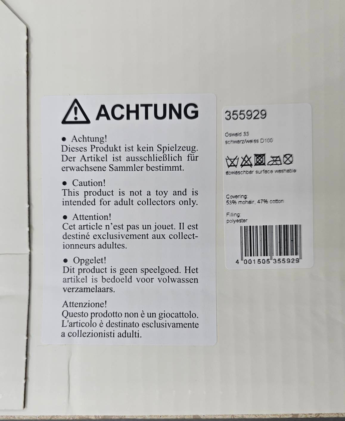 Disney 100 Steiff - Oswald the Lucky Rabbit 13" Collectible Teddy Bear