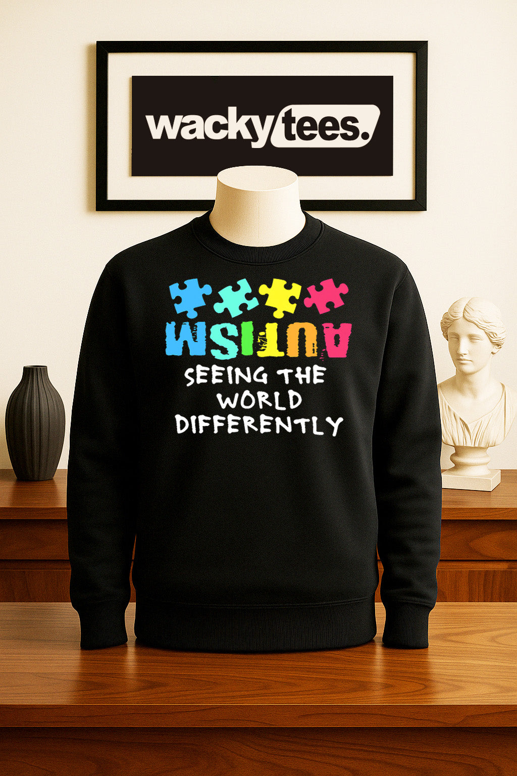 Seeing The World Differently Autism Awareness Graphic Tee Shirt