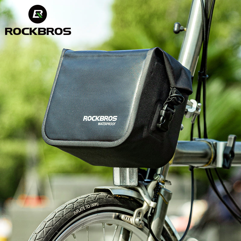 ROCKBROS Waterproof Bicycle Bag Folding Bike Front Basket Shoulder Pack Handlebar Bag