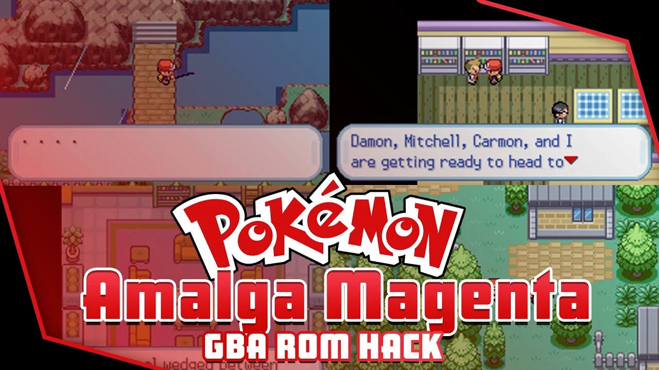 Pokemon Amalga Magenta GBA Custom Pokemon ROM Hack Video Game Boy Advance