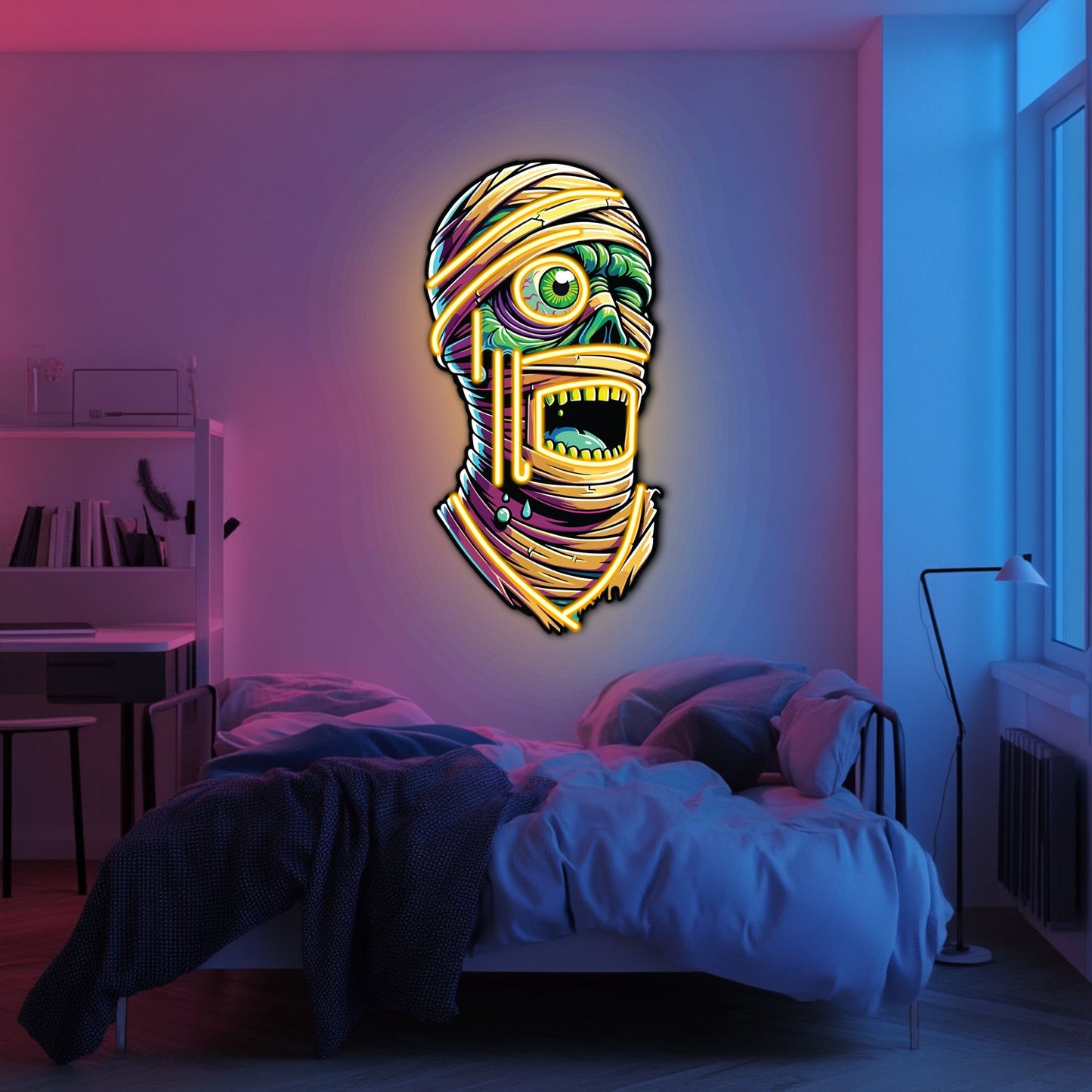 UV Printed Mummy Neon Wall Art- LV0037