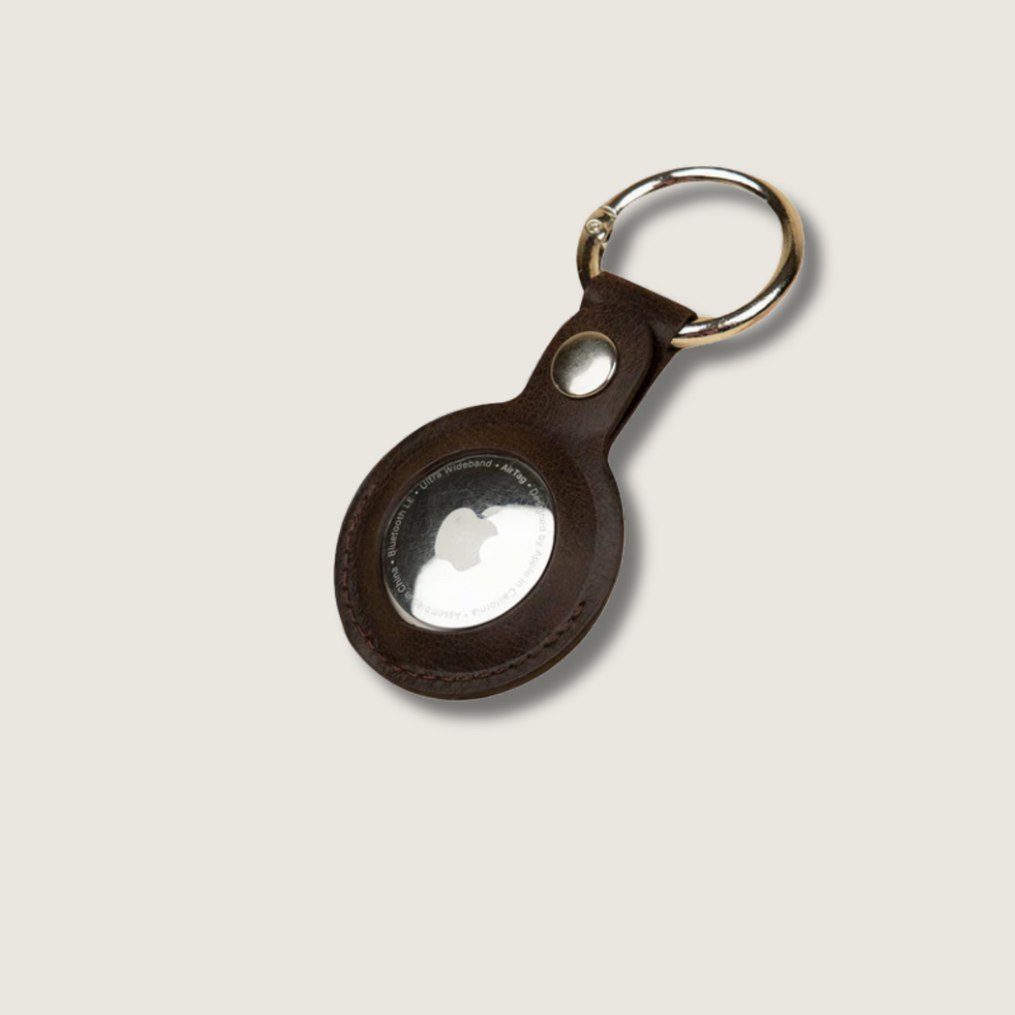 Premium Leather AirTag Holder - Black - Orlando